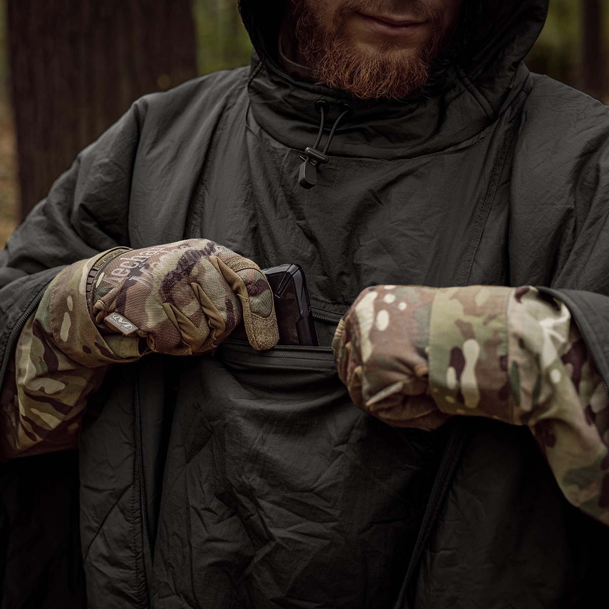 Пончо Helikon-Tex Swagman Roll Climashield Apex з функцією спального мішка - Shadow Grey