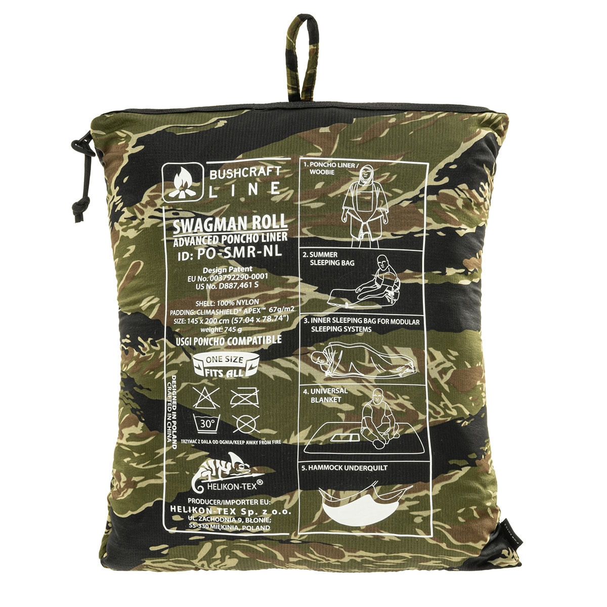 Пончо Helikon-Tex Swagman Roll Climashield Apex з функцією спального мішка - Tiger Stripe