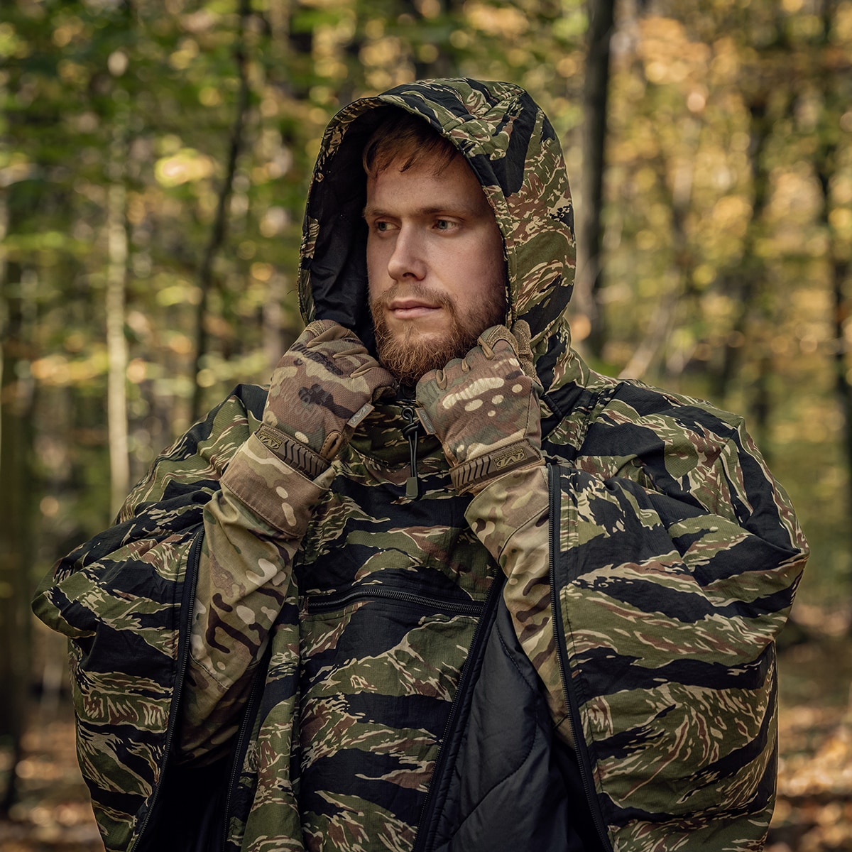 Пончо Helikon-Tex Swagman Roll Climashield Apex з функцією спального мішка - Tiger Stripe