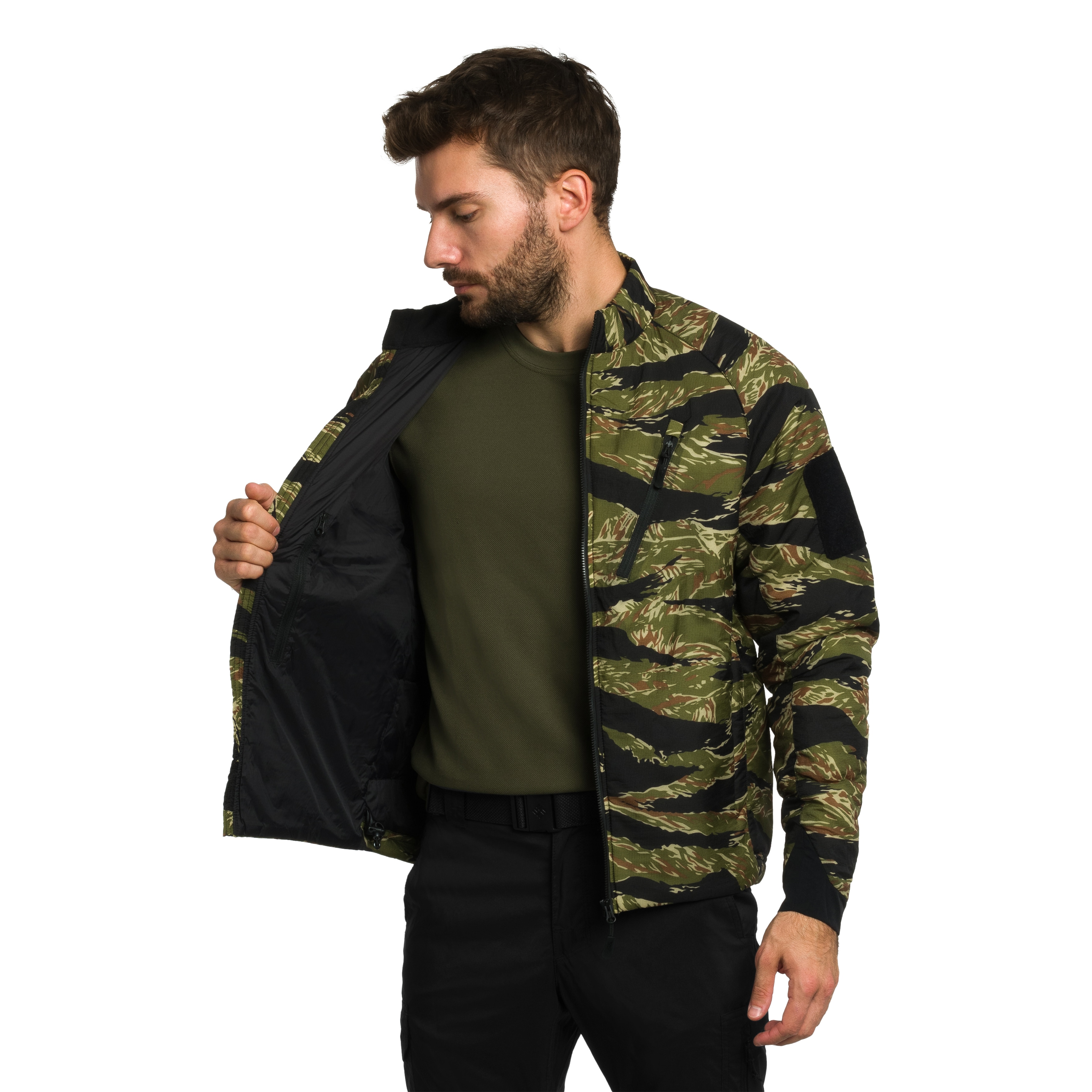 Куртка Helikon-Tex Wolfhound Climashield Apex - Tiger Stripe