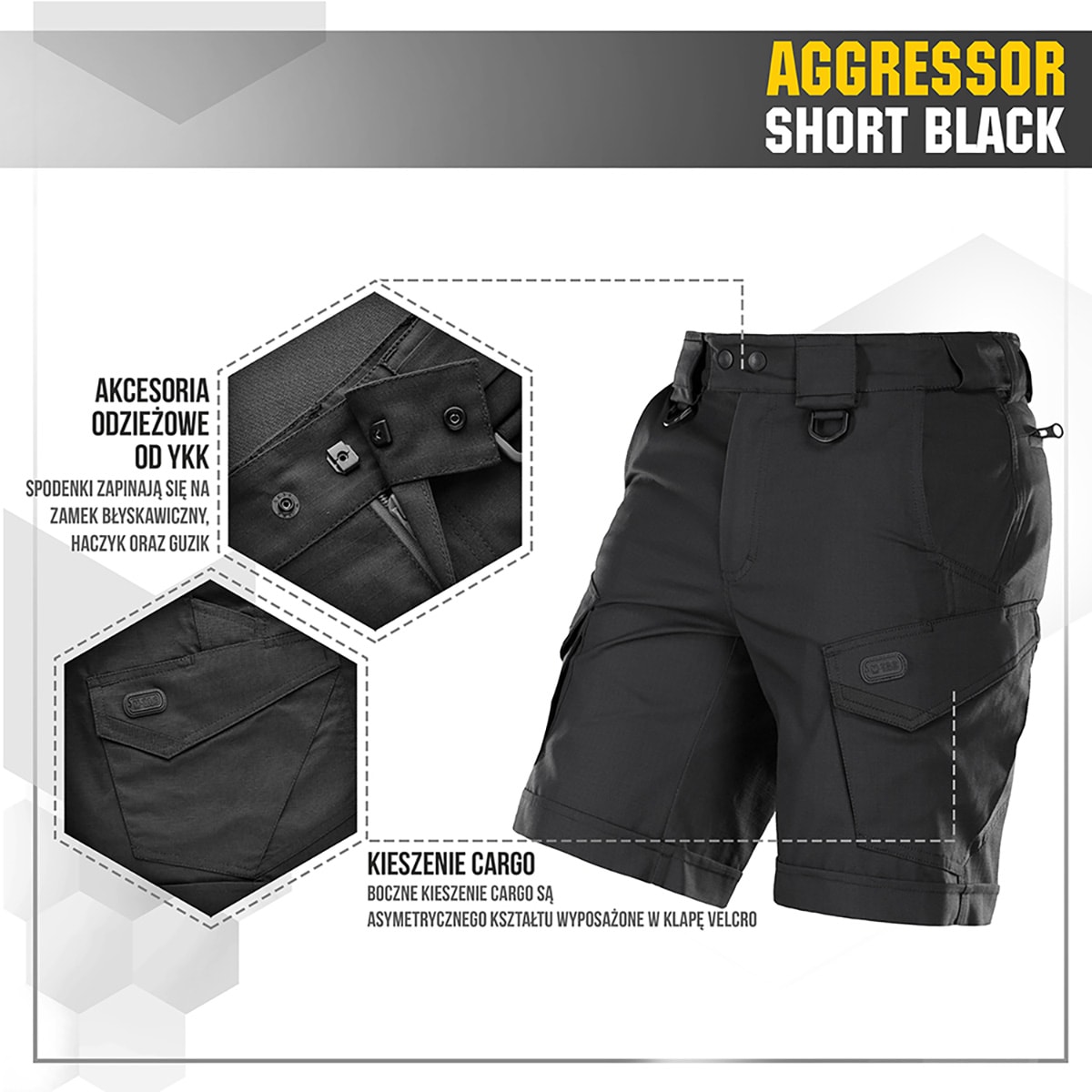 Szorty M-Tac Aggressor Short - Black