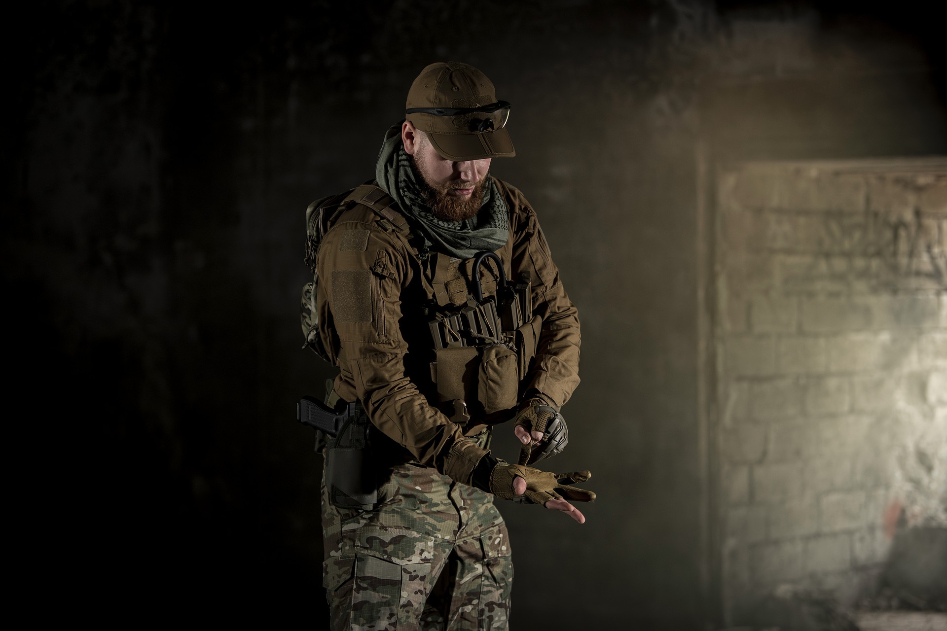 Czapka z daszkiem plus velcro Helikon Folding PolyCotton Rip-Stop - Coyote