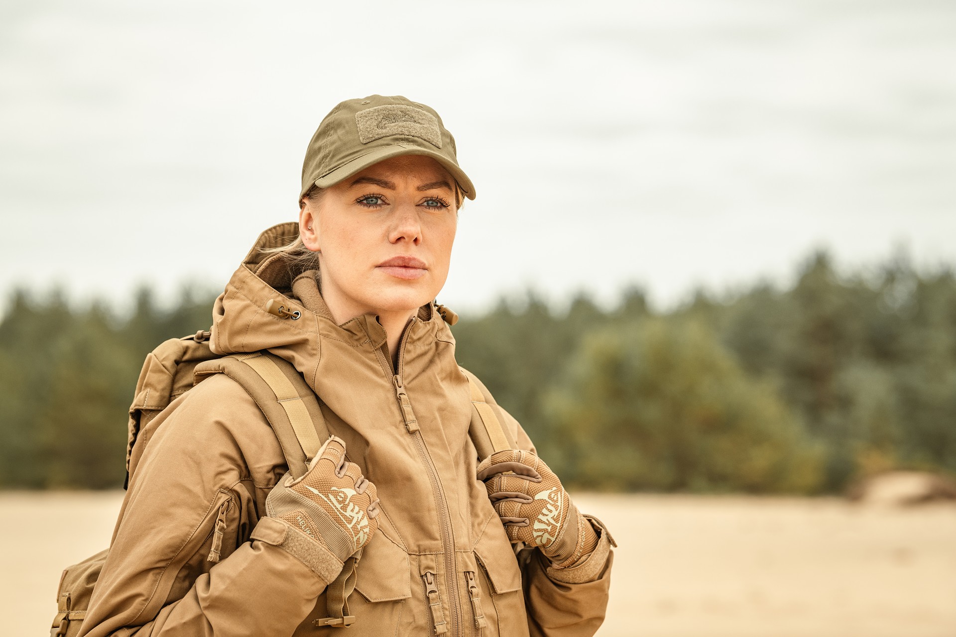 Czapka z daszkiem plus velcro Helikon-Tex Folding PolyCotton Rip-Stop - Coyote