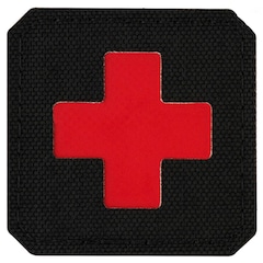 Naszywka medyczna M-Tac Medic Cross Laser Cut - Black/Red