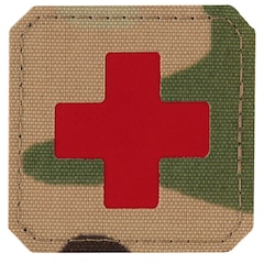 Naszywka medyczna M-Tac Medic Cross Laser Cut - Multicam/Red