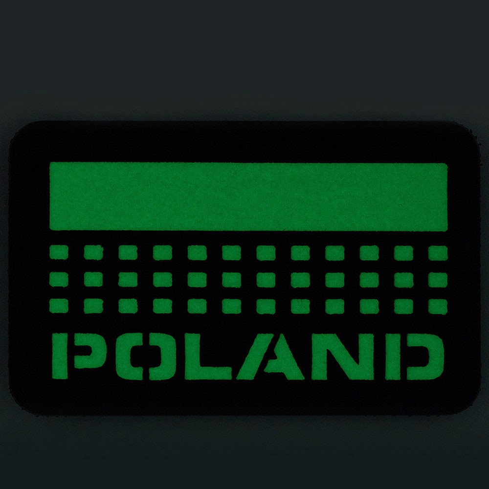 Naszywka M-Tac Flaga Poland Laser Cut - Black Luminate 