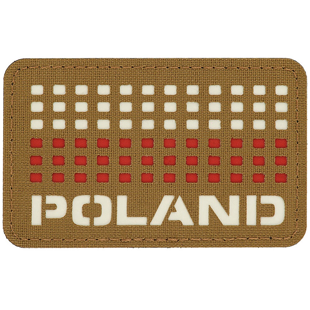 Naszywka M-Tac Flaga Poland Laser Cut - Coyote White/Red 