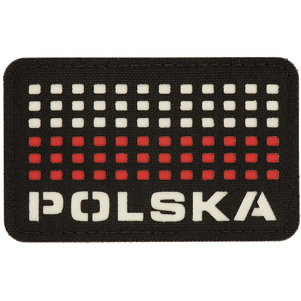 Naszywka M-Tac Flaga Polska Laser Cut - Black/White/Red 