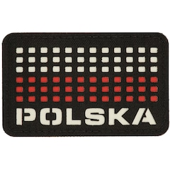 Naszywka M-Tac Flaga Polska Laser Cut - Black/White/Red