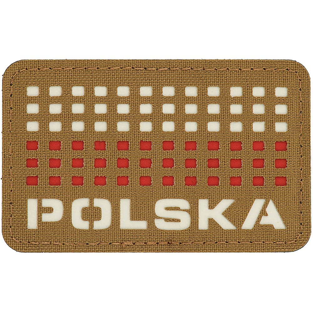 Naszywka M-Tac Flaga Polska Laser Cut - Coyote/White/Red