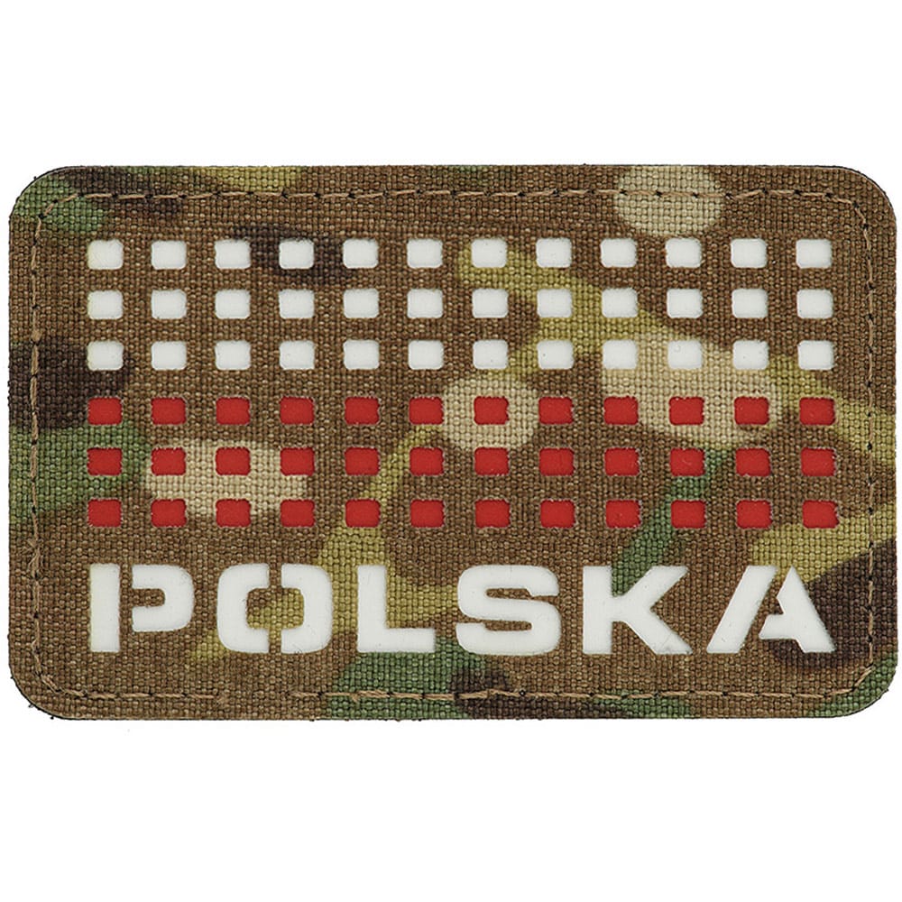 Нашивка M-Tac Poland Flag Laser Cut - Multicam White/Red