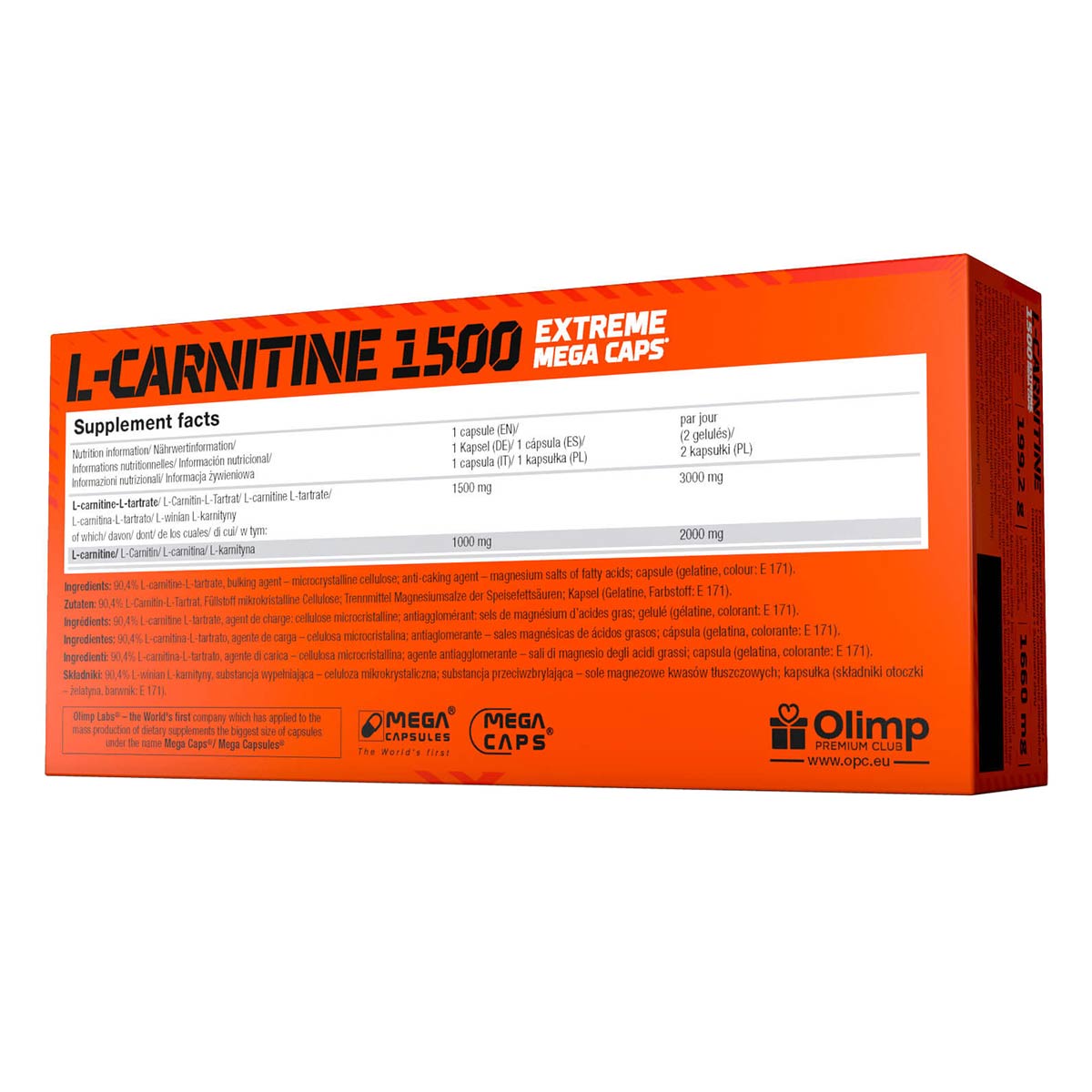 Харчова добавка Olimp Sport Nutrition L-Carnitine 1500 Extreme Mega Caps - 120 капсул