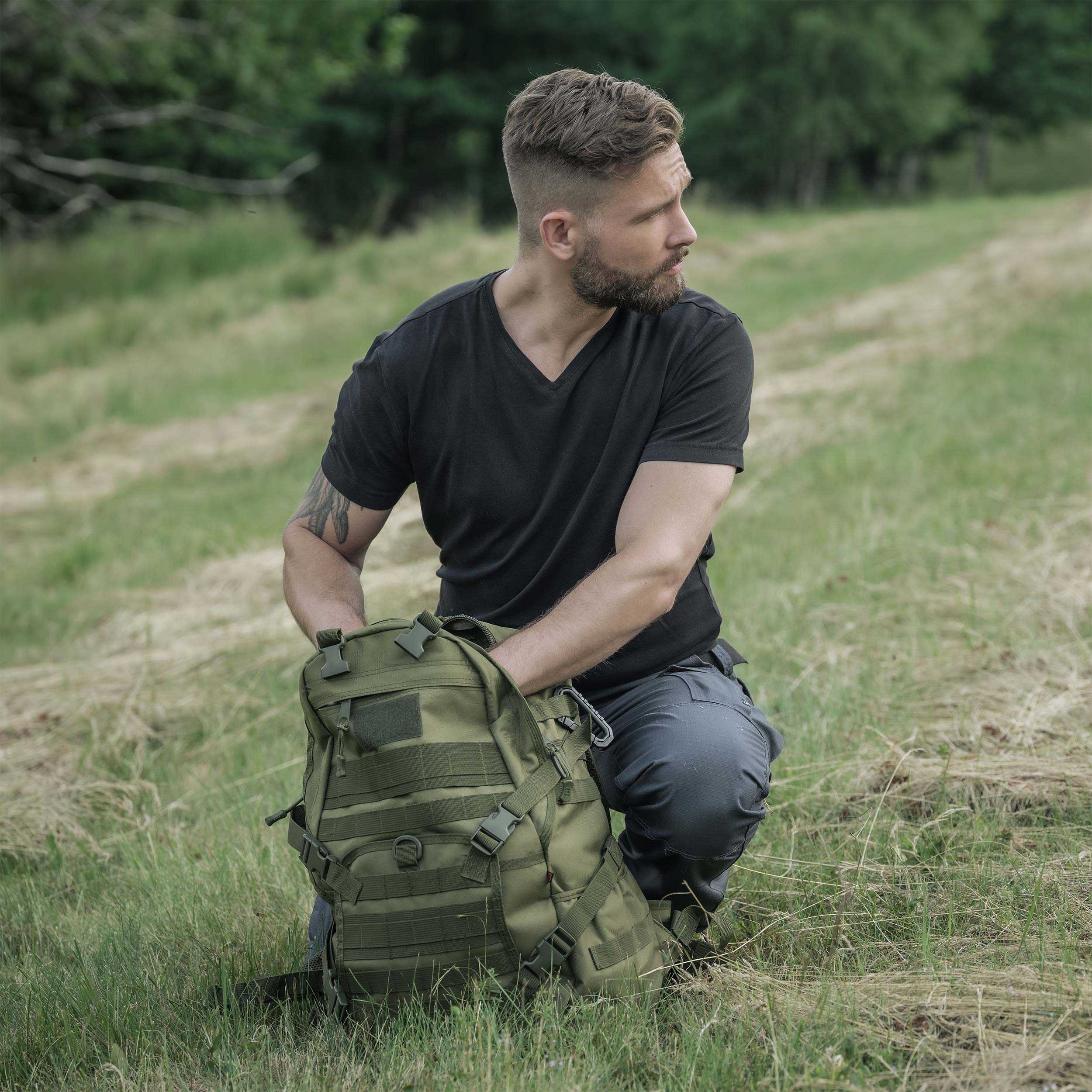 Plecak Badger Outdoor Gunny 30 l Olive z noszakiem na hełm