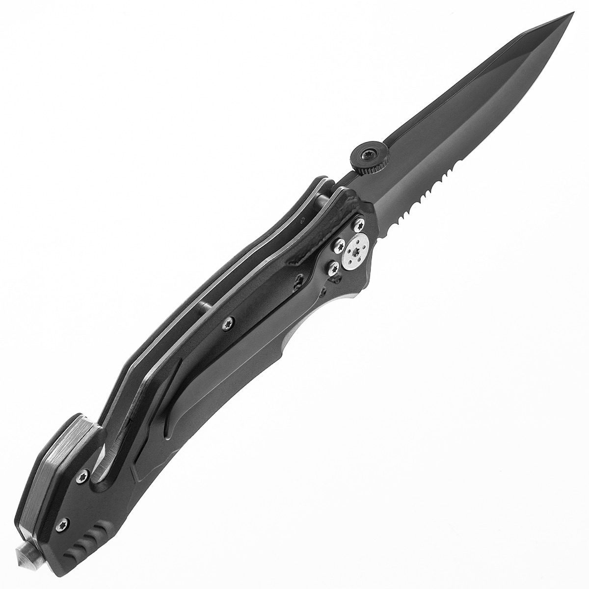 Mil-Tec Fire Brigade Rescue Folding Knife Black
