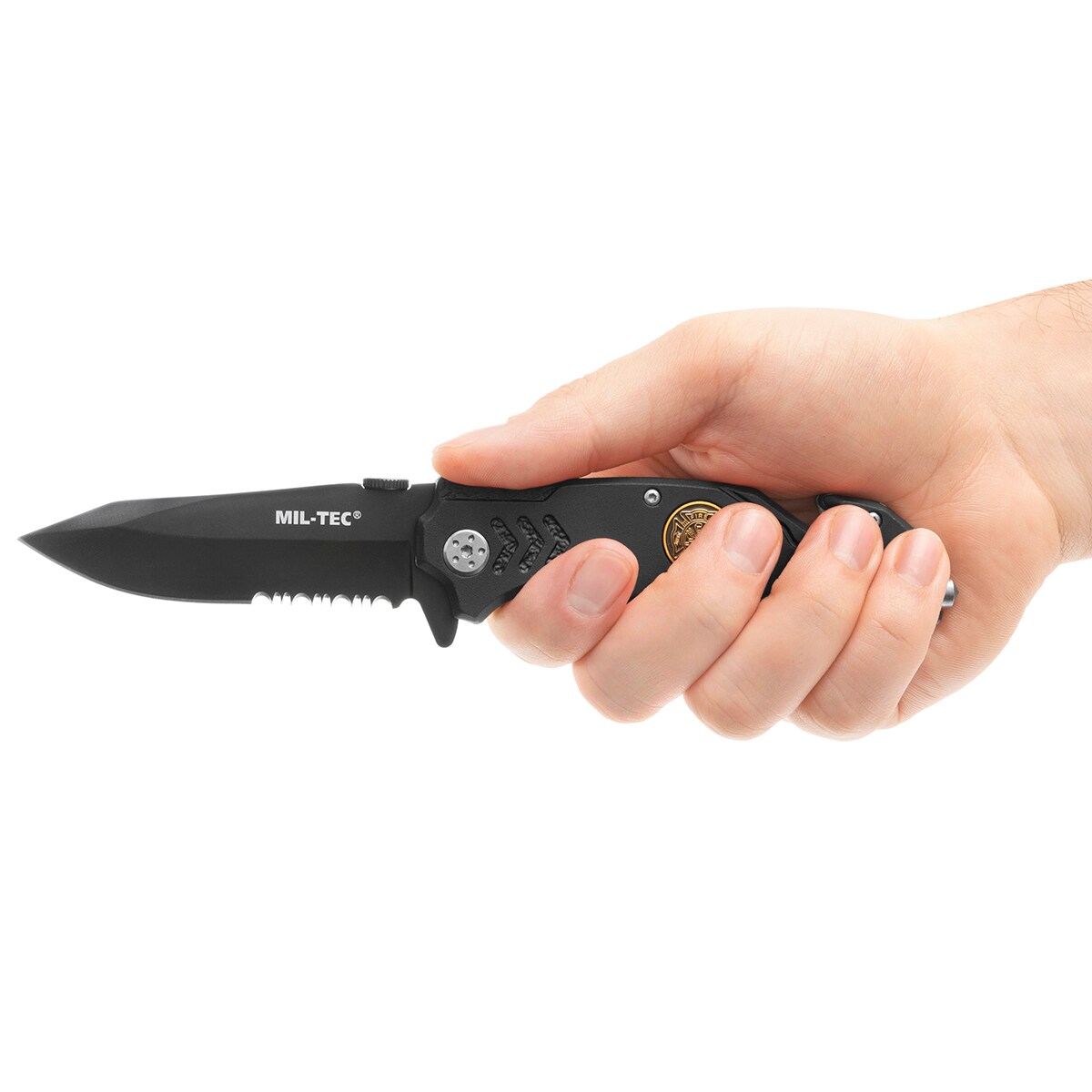 Mil-Tec Fire Brigade Rescue Folding Knife Black