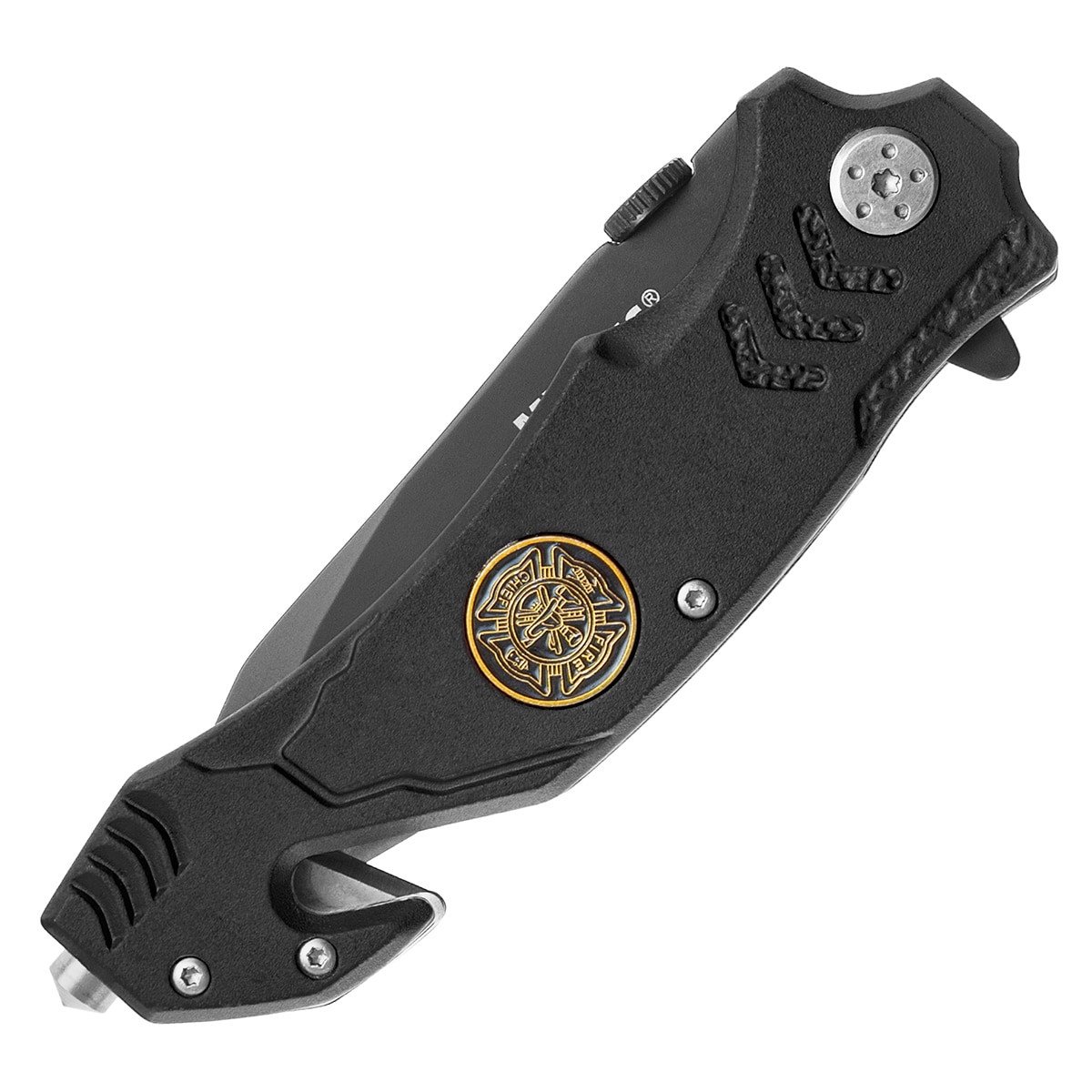Mil-Tec Fire Brigade Rescue Folding Knife Black