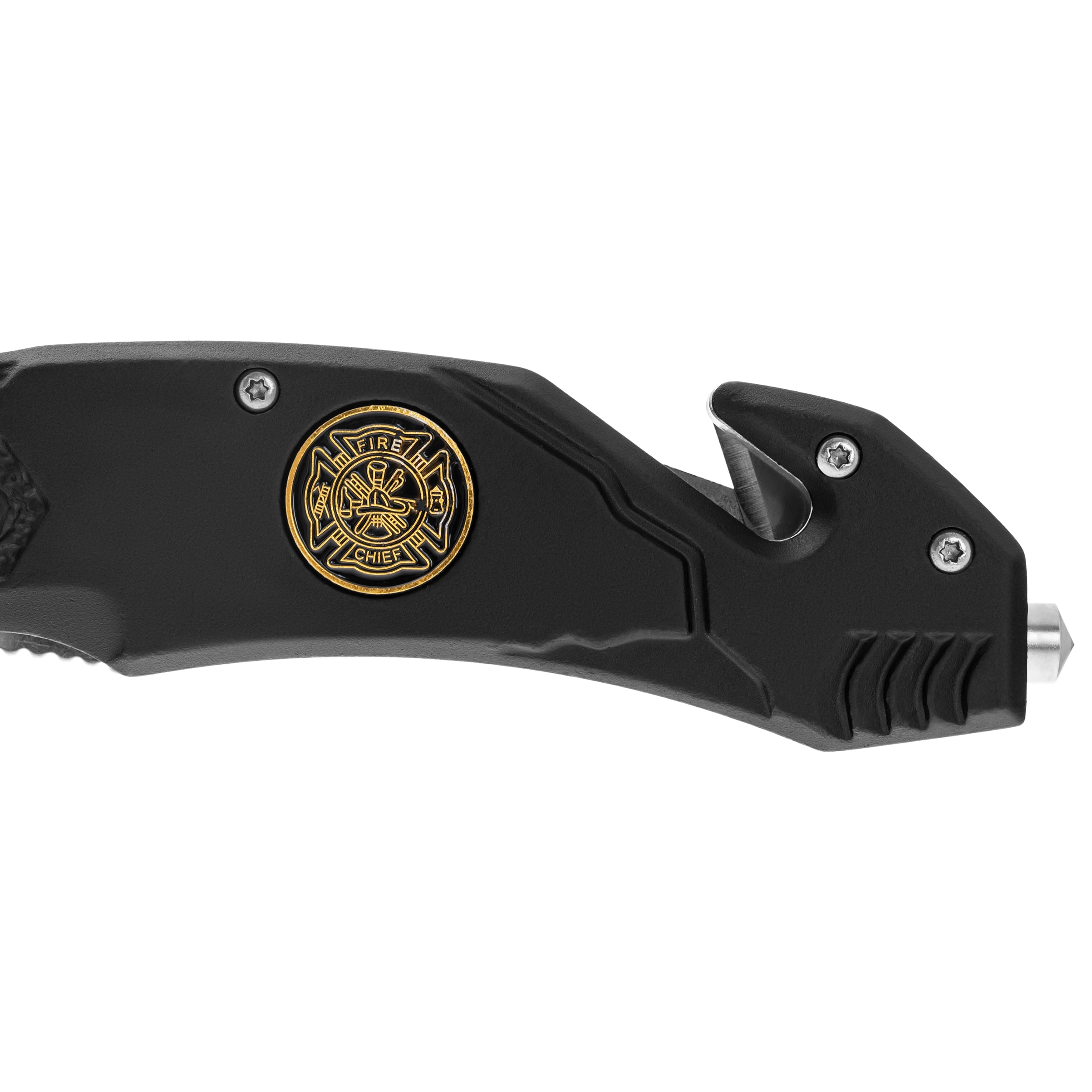 Mil-Tec Fire Brigade Rescue Folding Knife Black