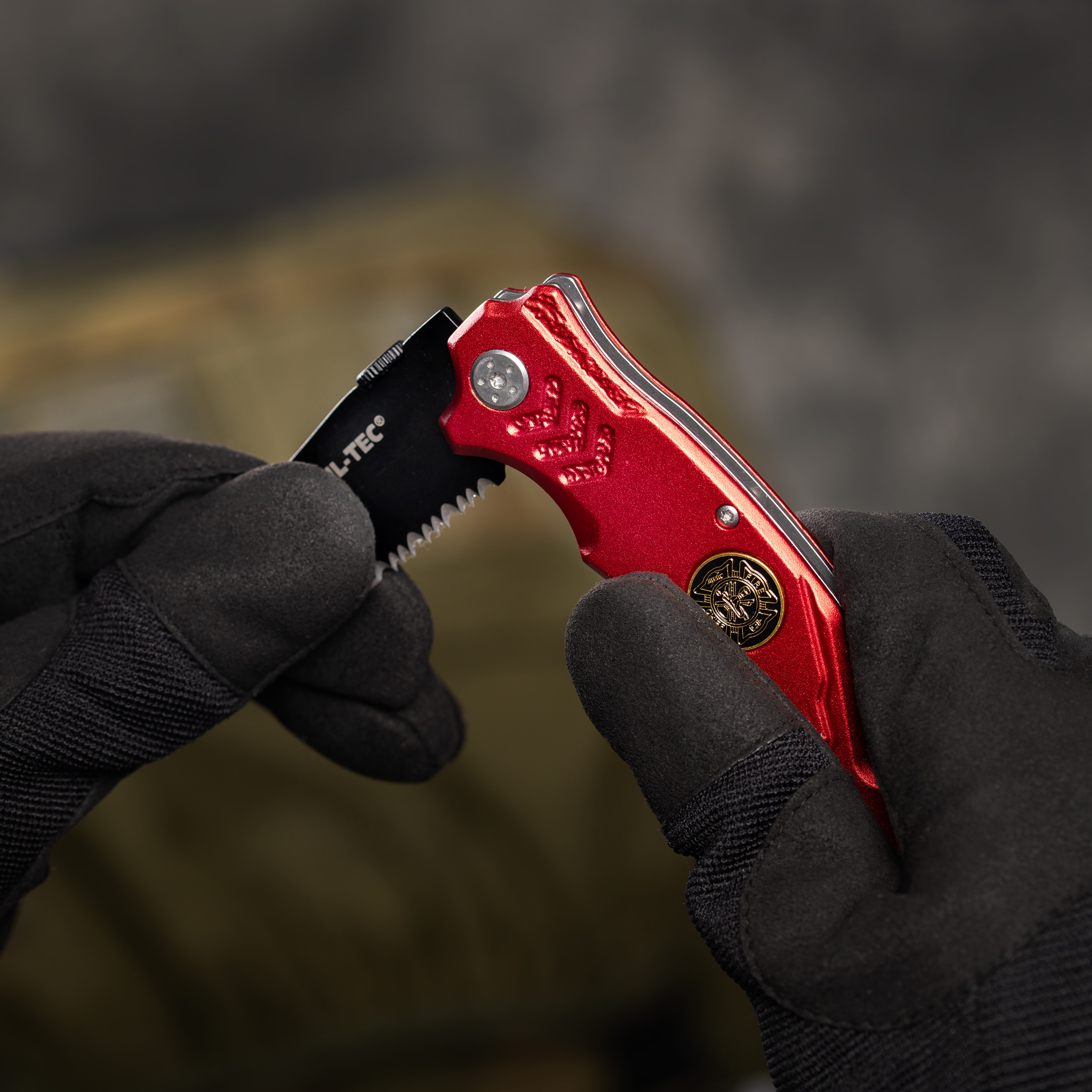 Складаний рятувальний ніж Mil-Tec Fire Brigade Red