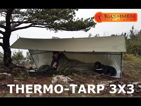Тент Bushmen Thermo Tarp з теплоізоляцією 3 x 3 м - Olive