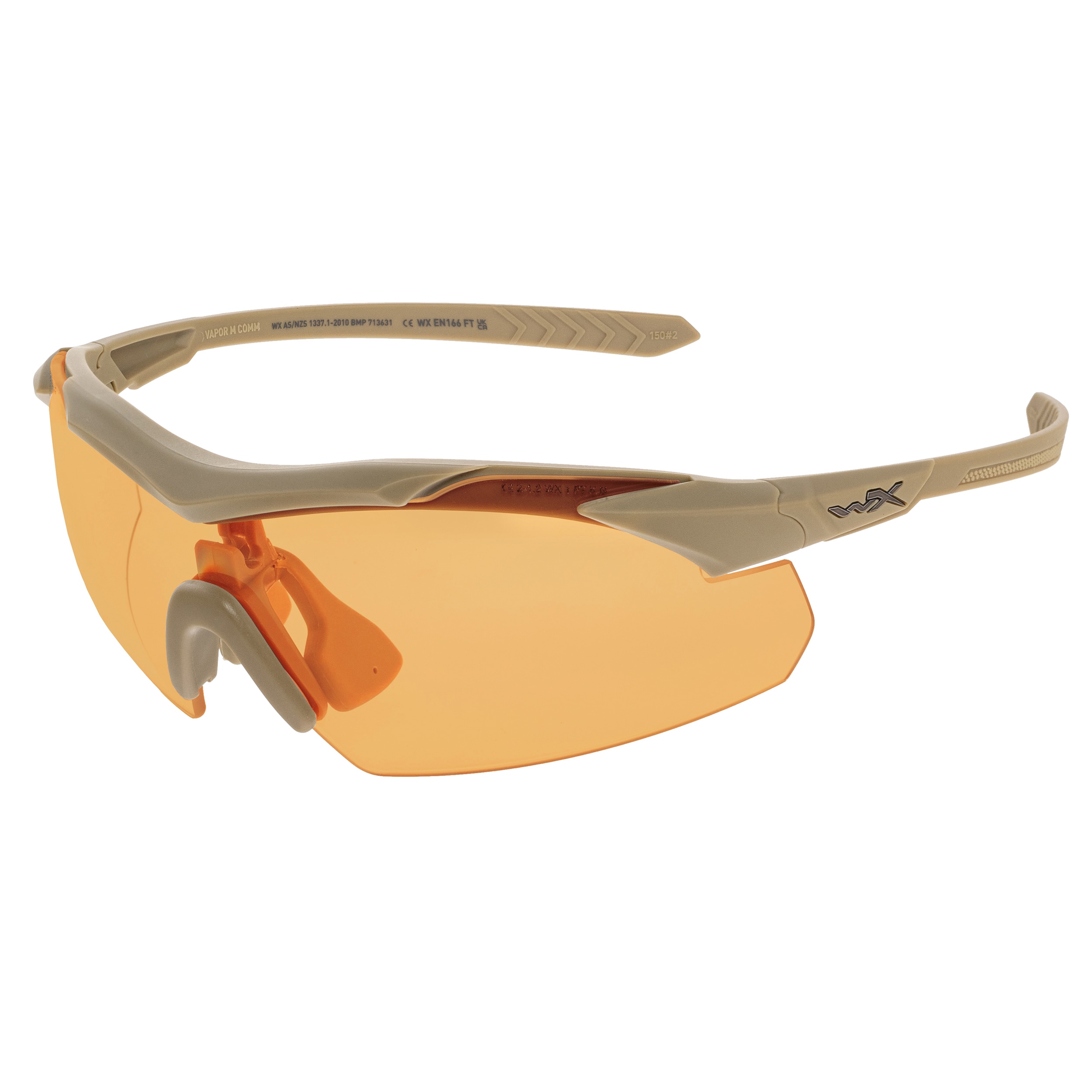 Okulary taktyczne Wiley X Vapor Comm 2.5 Set 3in1 - Matte Tan