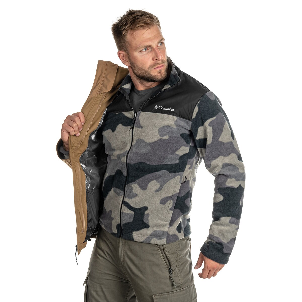 Kurtka Columbia Bugaboo II Fleece Interchange - Brown