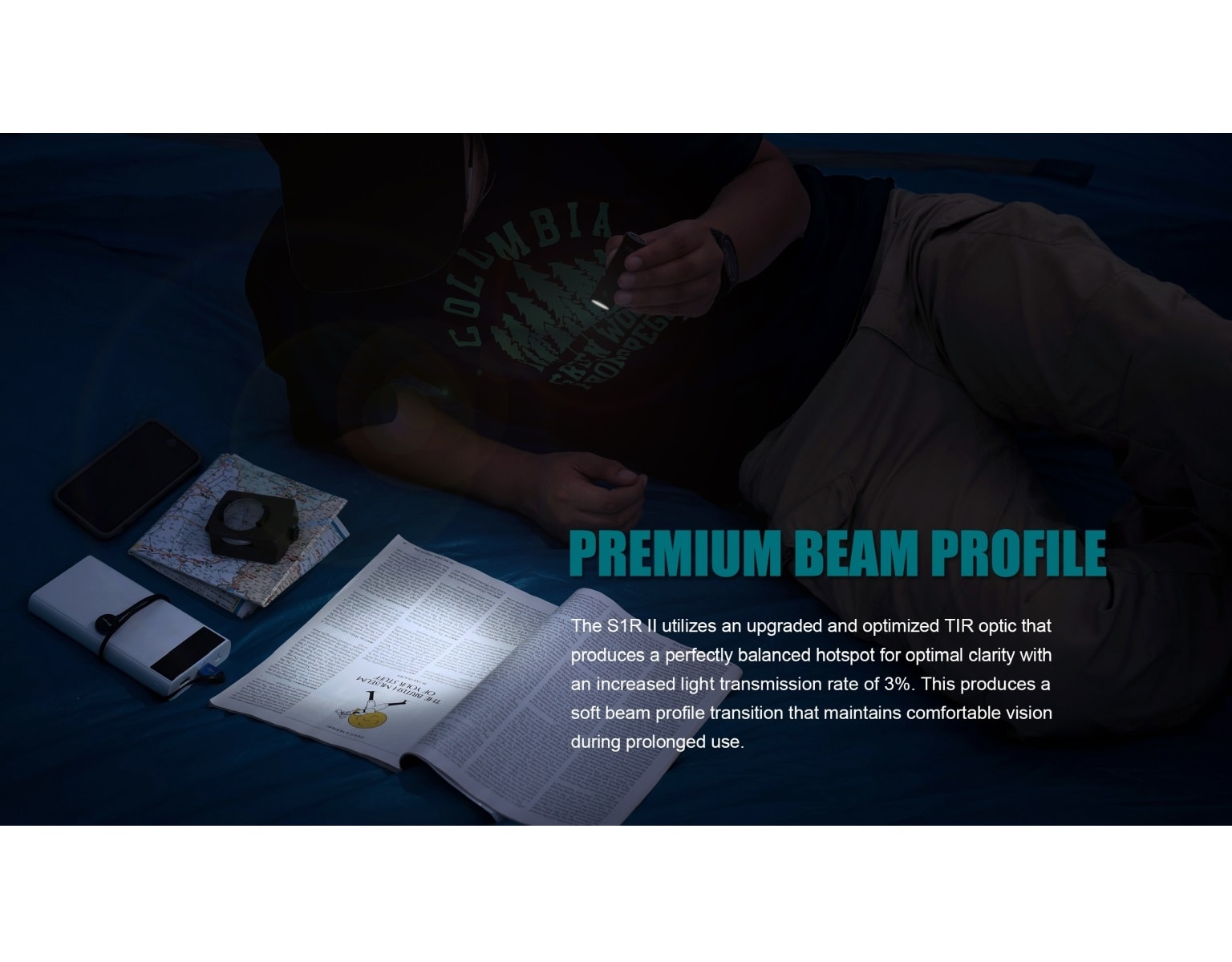 Latarka akumulatorowa Olight S1R II Baton Black - 1000 lumenów