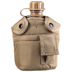Manierka Mil-Tec US Plastic Canteen z pokrowcem i kubkiem - Coyote