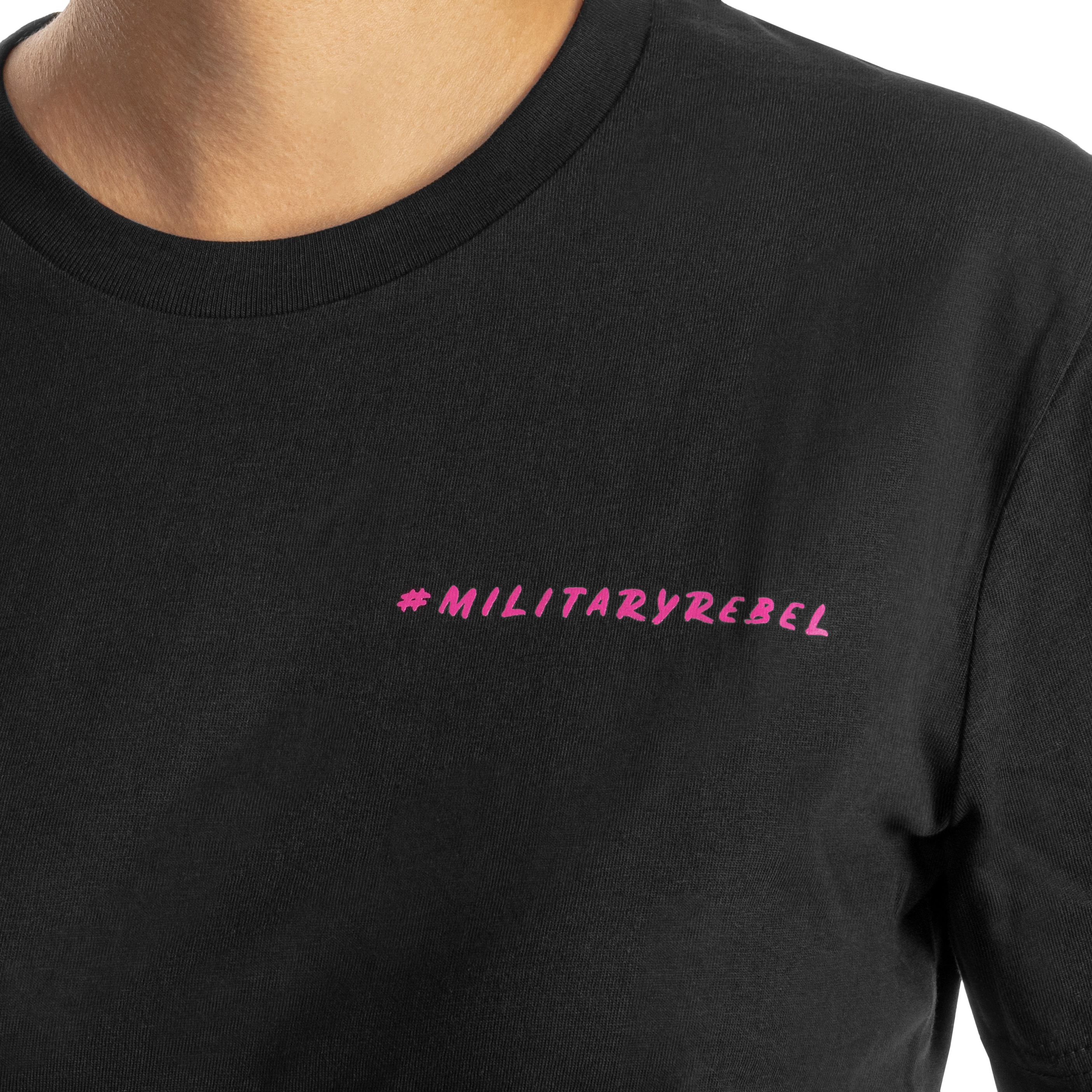 Футболка T-Shirt жіноча Military Gym Wear #MilitaryRebel - Чорна