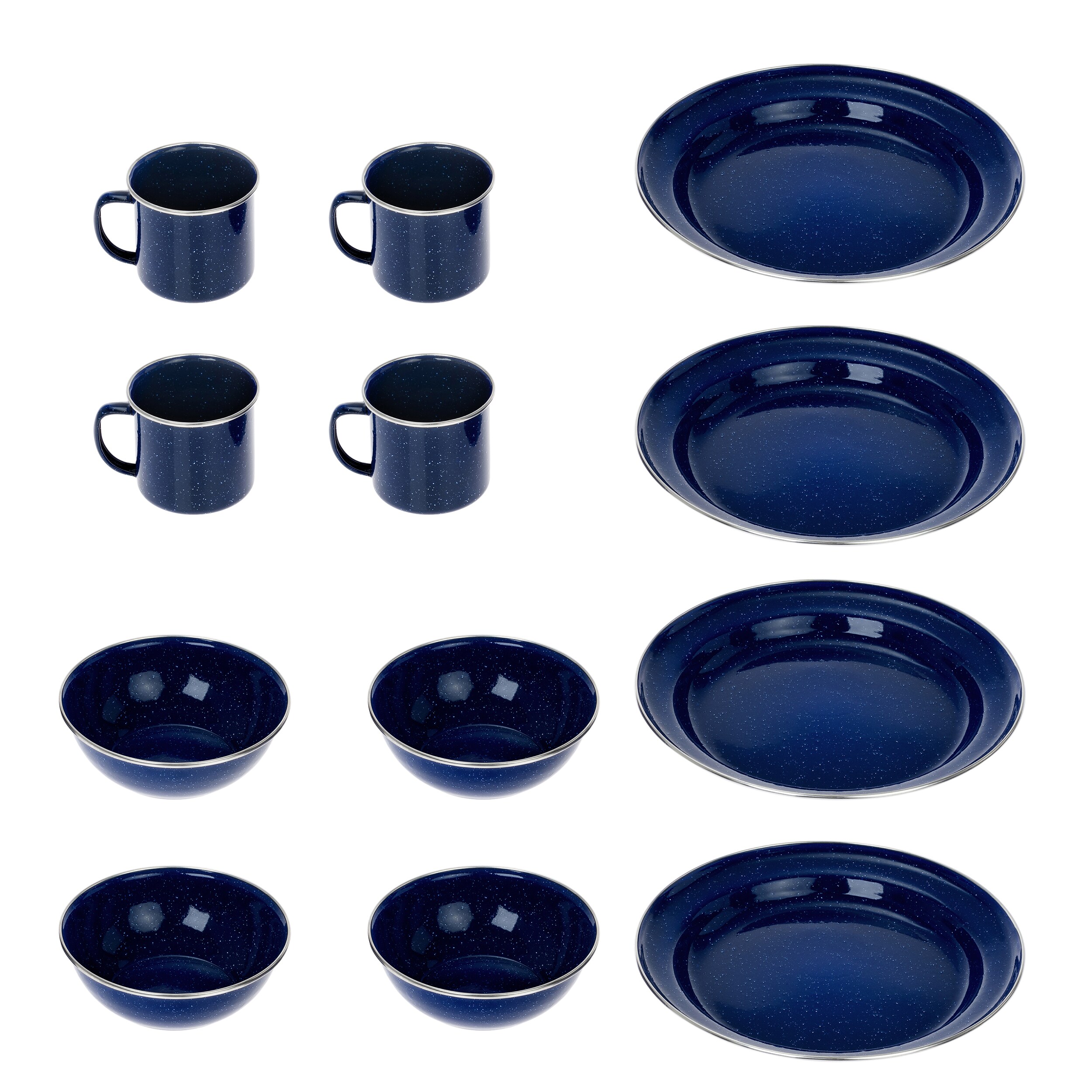 Zestaw naczyń turystycznych Mil-Tec Western Blue 12 szt.