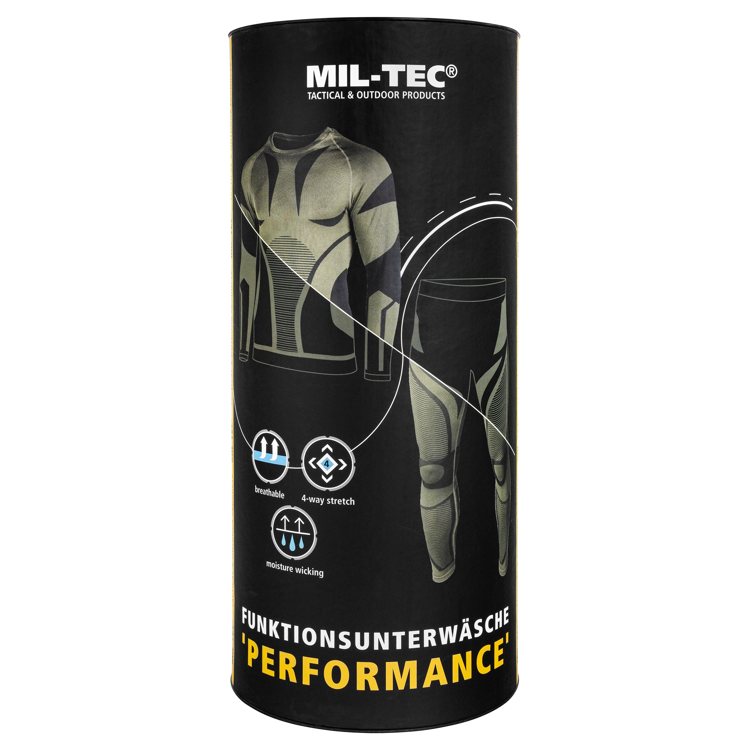 Bielizna termoaktywna Mil-Tec 4-Way Stretch Performance - Black