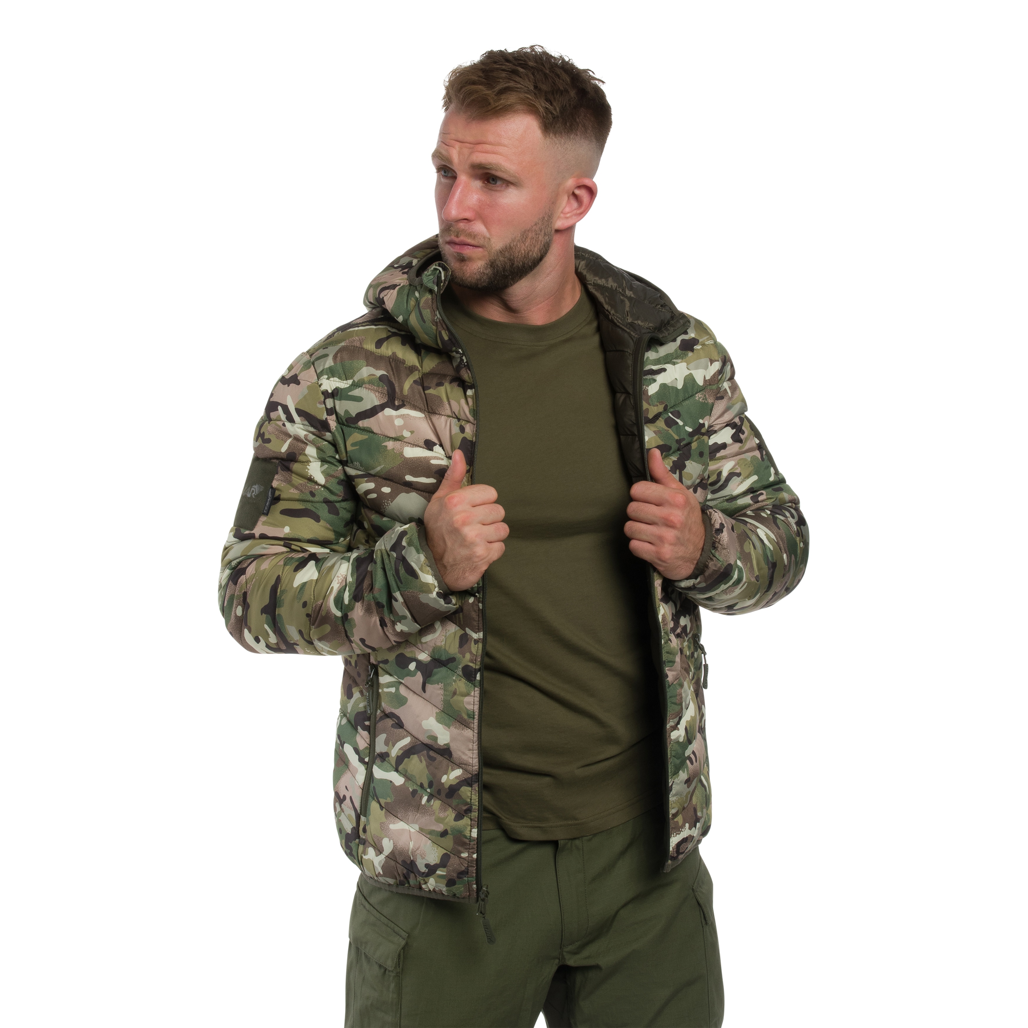 Kurtka puchowa dwustronna Texar Reverse - Olive/Arid MC Camo