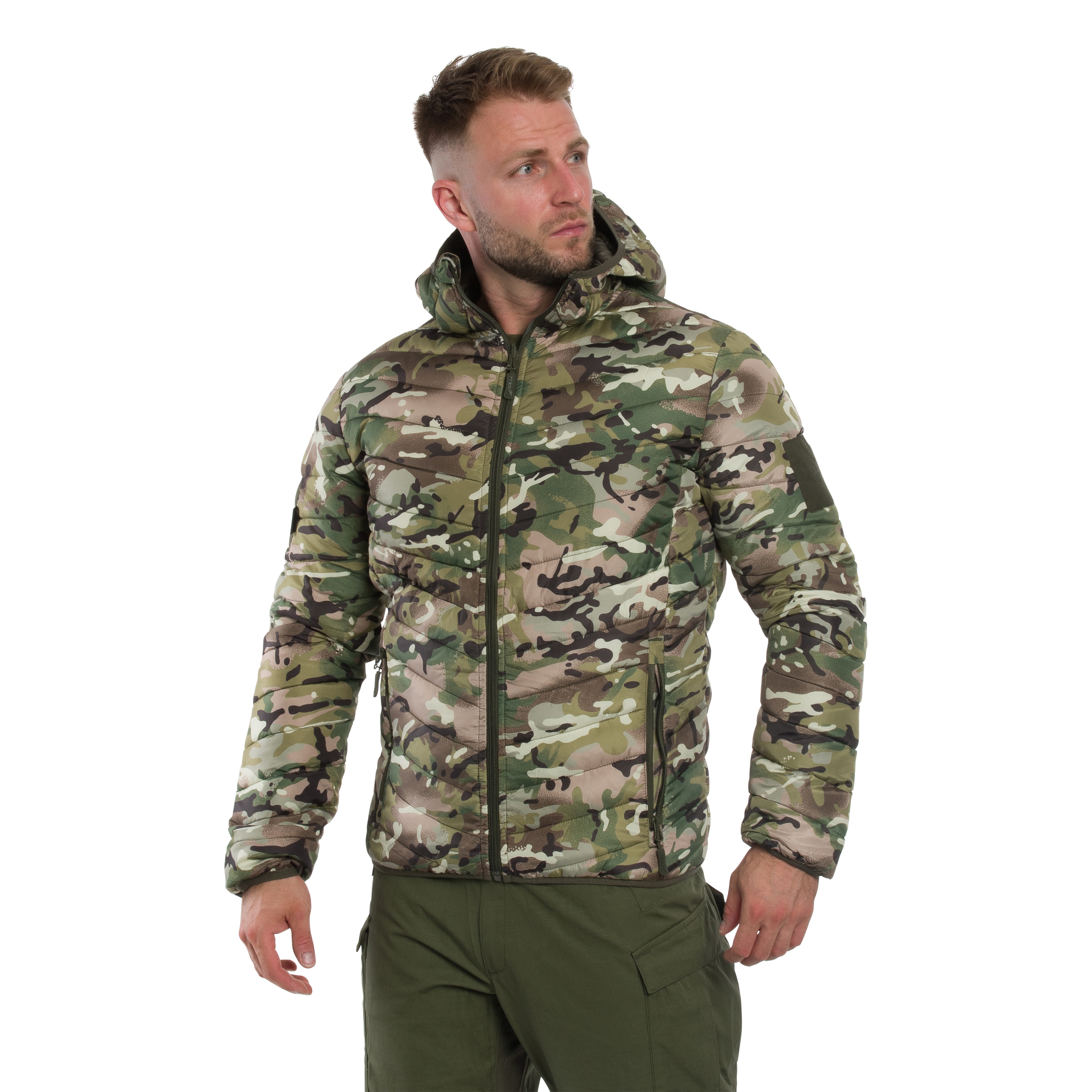 Kurtka puchowa dwustronna Texar Reverse - Olive/Arid MC Camo