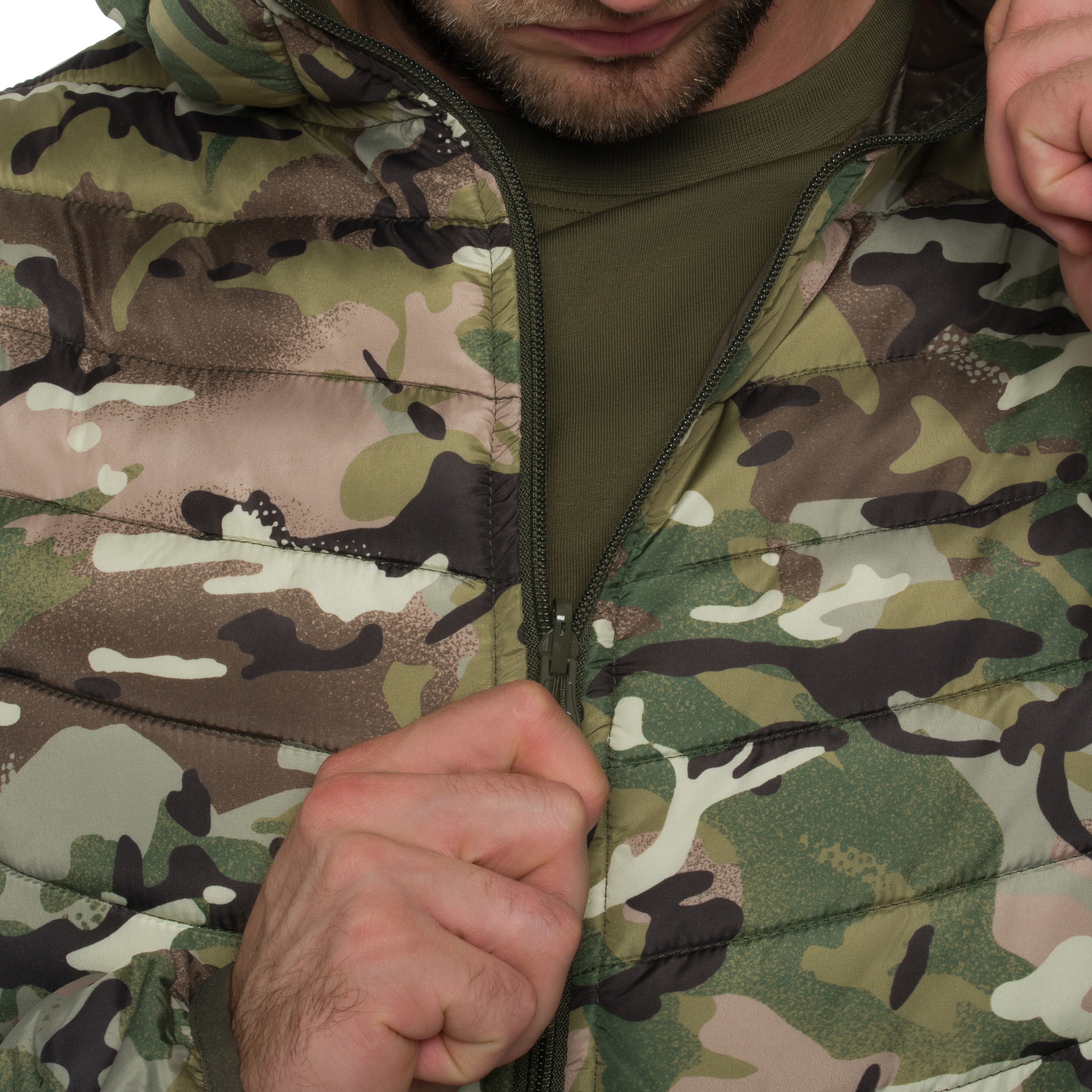 Kurtka puchowa dwustronna Texar Reverse - Olive/Arid MC Camo