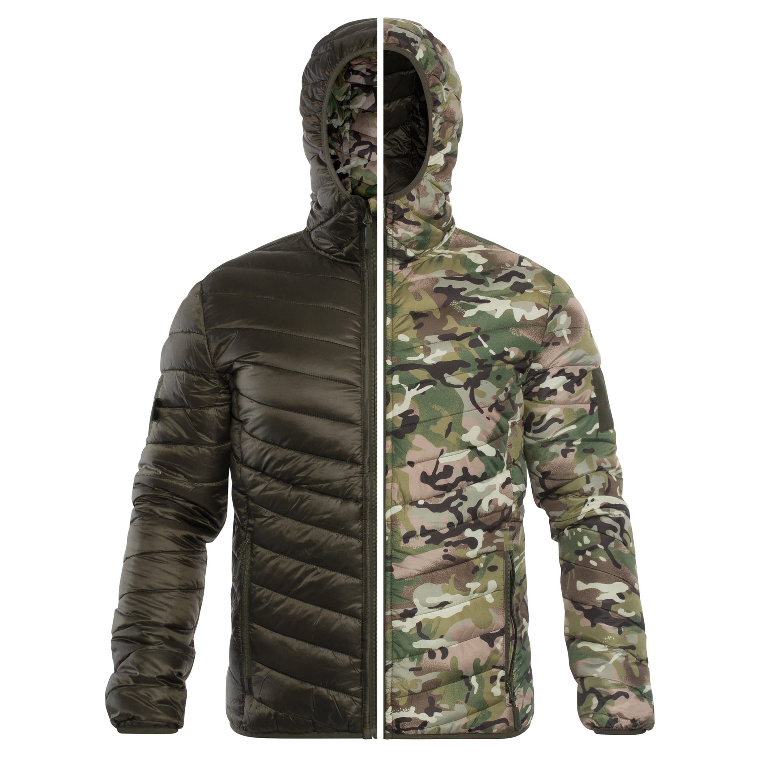 Kurtka puchowa dwustronna Texar Reverse - Olive/Arid MC Camo