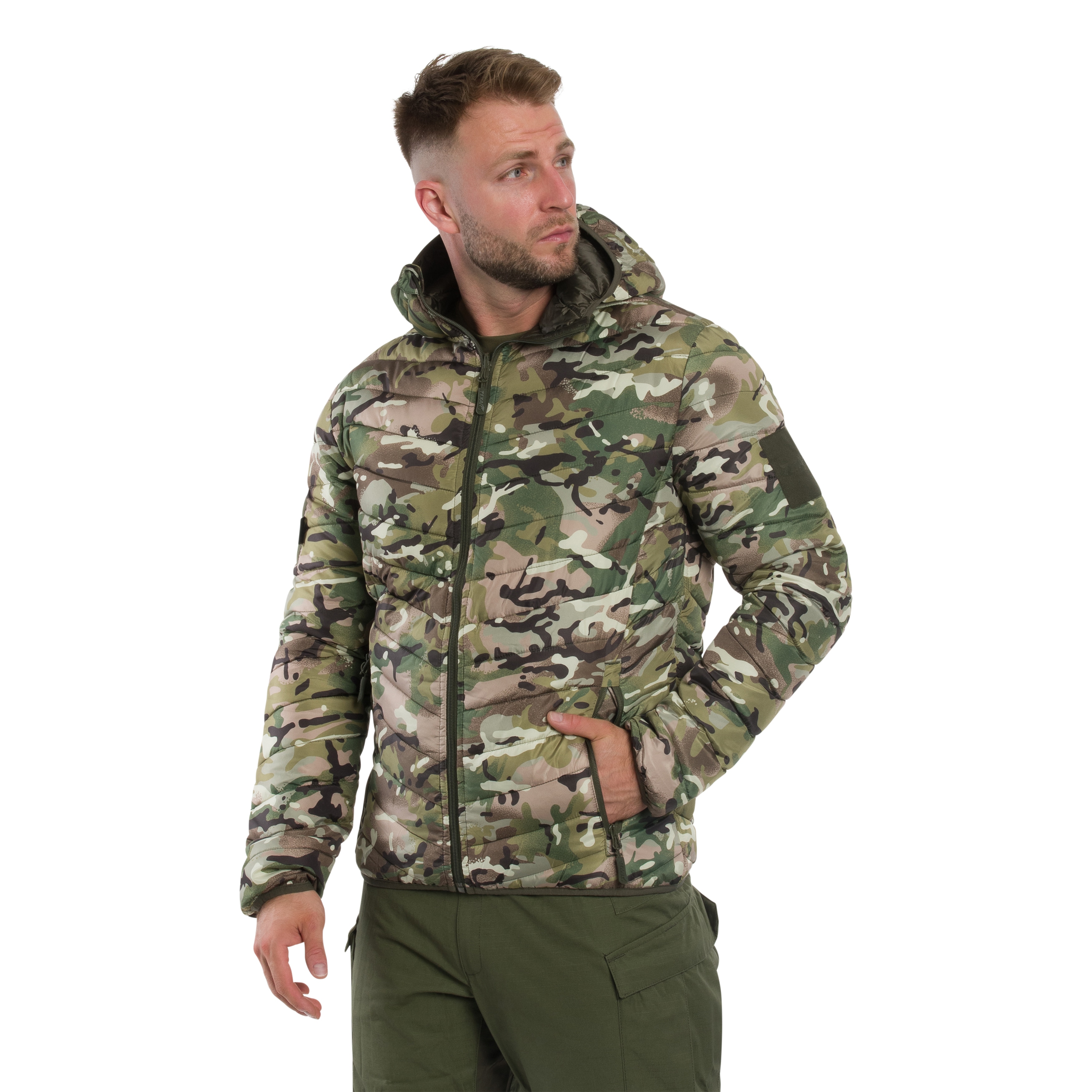 Kurtka puchowa dwustronna Texar Reverse - Olive/Arid MC Camo