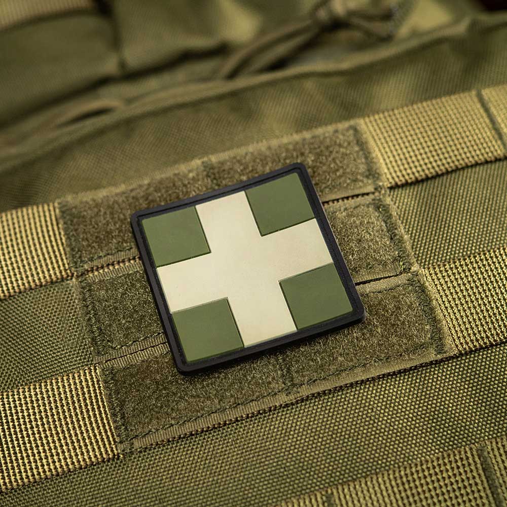 Naszywka medyczna M-Tac Medic Cross Square PVC - Olive