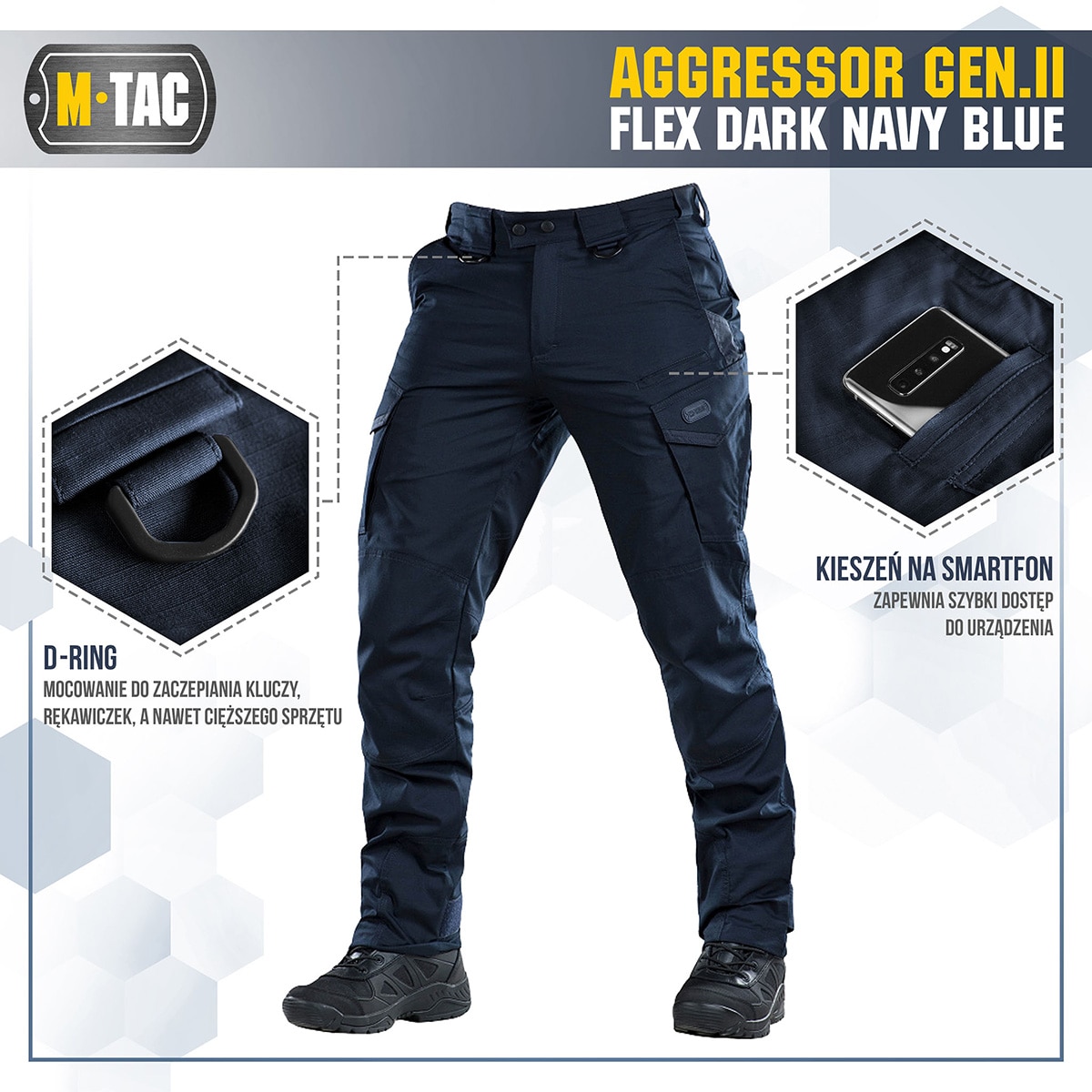 Spodnie M-Tac Aggressor Gen.II Flex - Dark Navy Blue