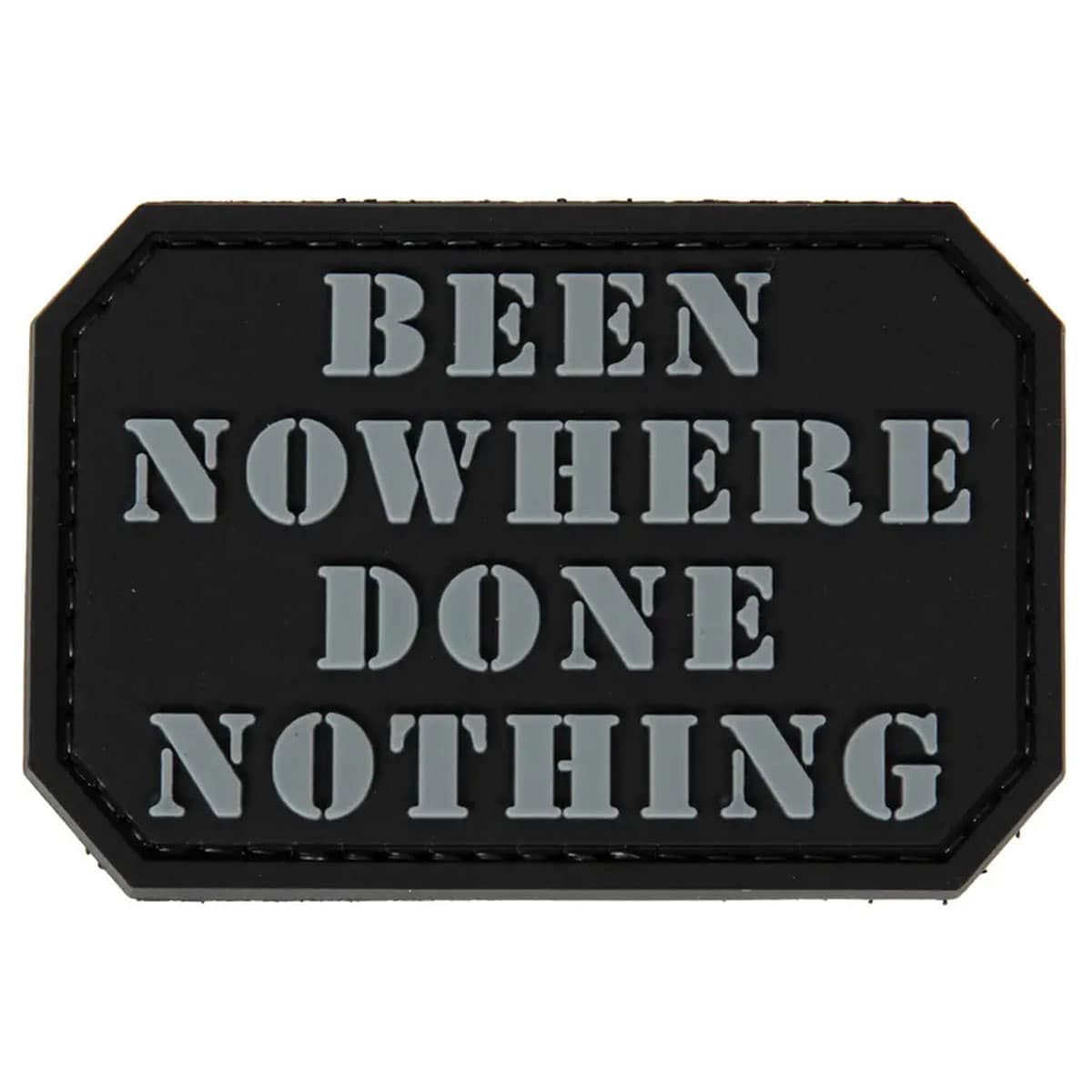 Нашивка GFC Been Nowhere Done Nothing PVC 3D - Чорна