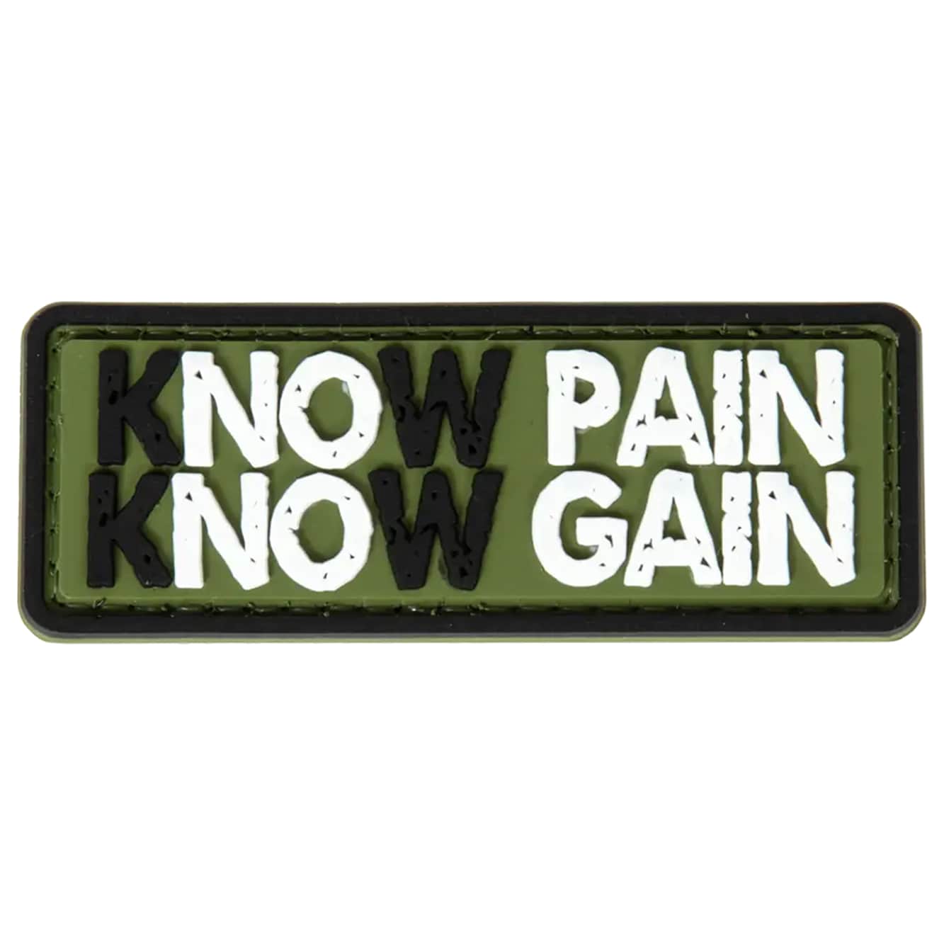 Naszywka PVC GFC Tactical Know Pain Know Gain - Oliwkowa