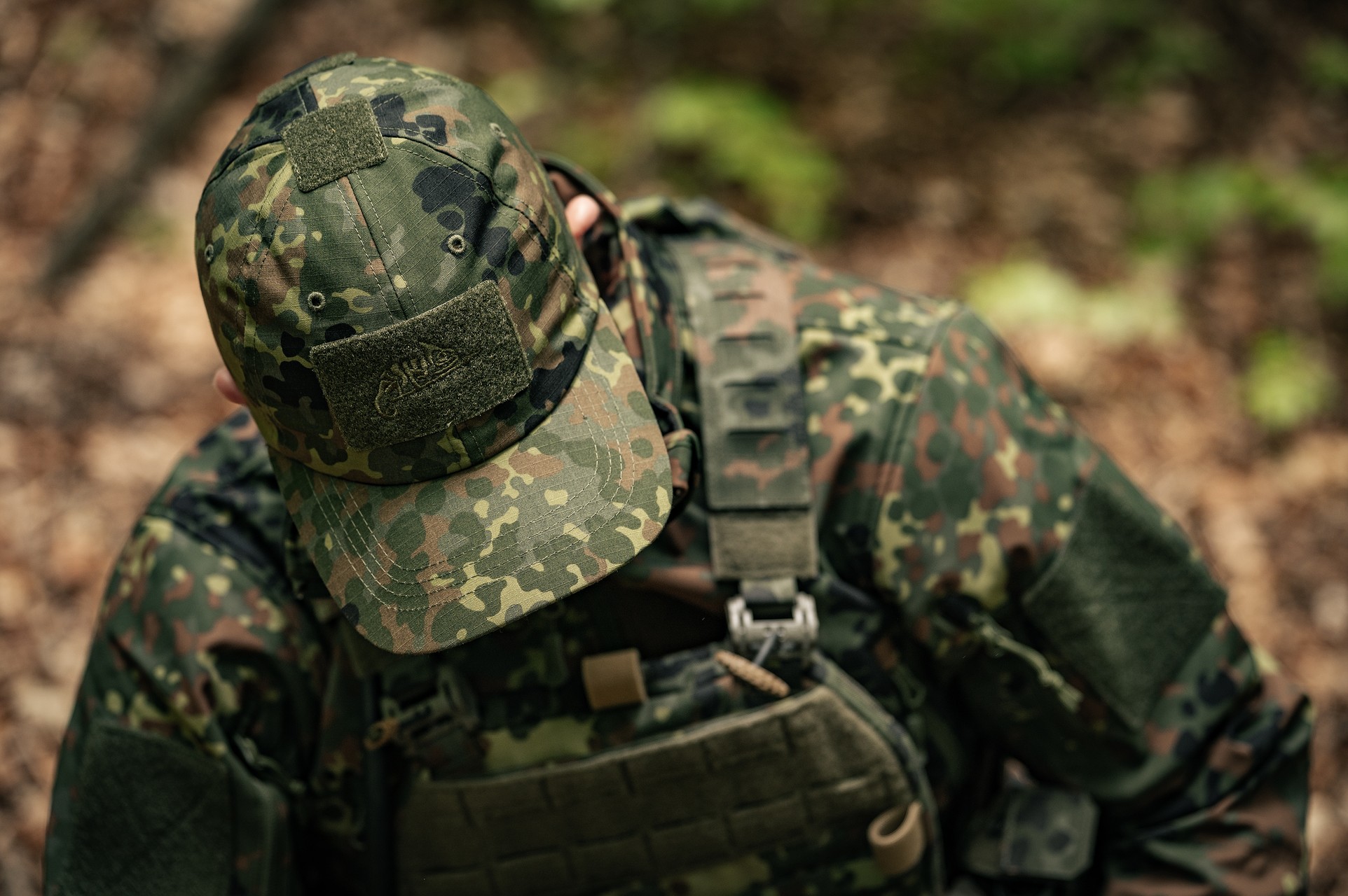 Czapka z daszkiem plus velcro Helikon-Tex PolyCotton Rip-Stop - Flecktarn