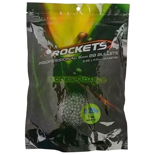 Кульки ASG Rockets Professional BIO 0,25 г 1 кг - Dark Green