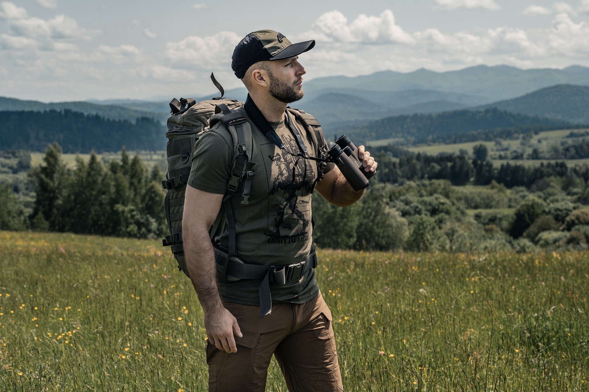 Czapka z daszkiem Helikon-Tex Logo Cap PolyCotton Rip-Stop - Black/Olive Green