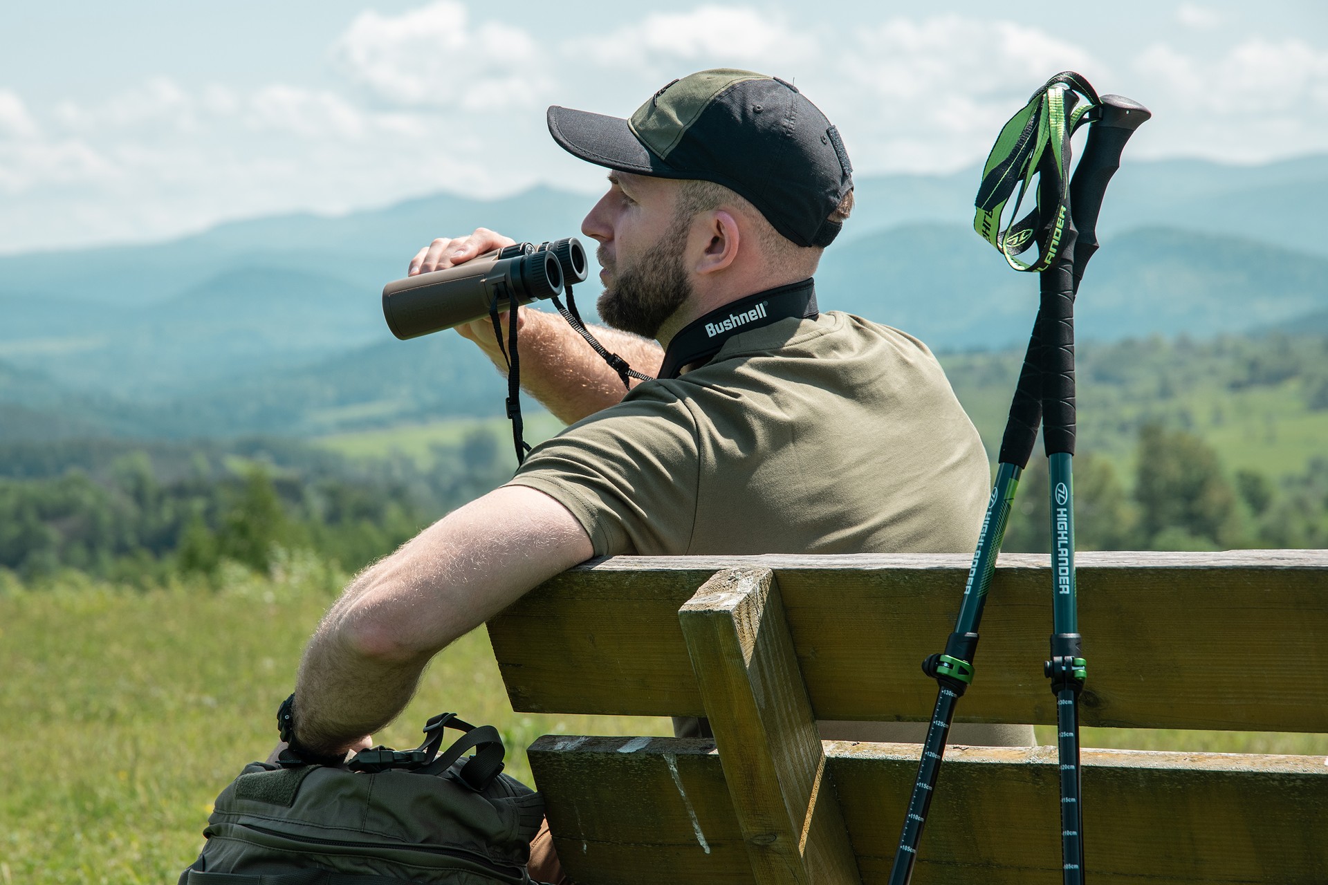 Czapka z daszkiem Helikon-Tex Logo Cap PolyCotton Rip-Stop - Black/Olive Green