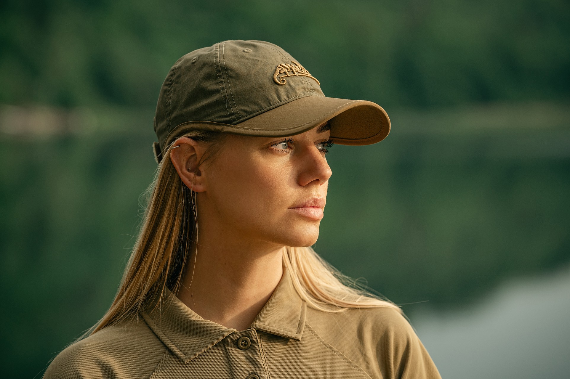 Czapka z daszkiem Helikon Logo Cap PolyCotton Rip-Stop - Adaptive Green/Coyote