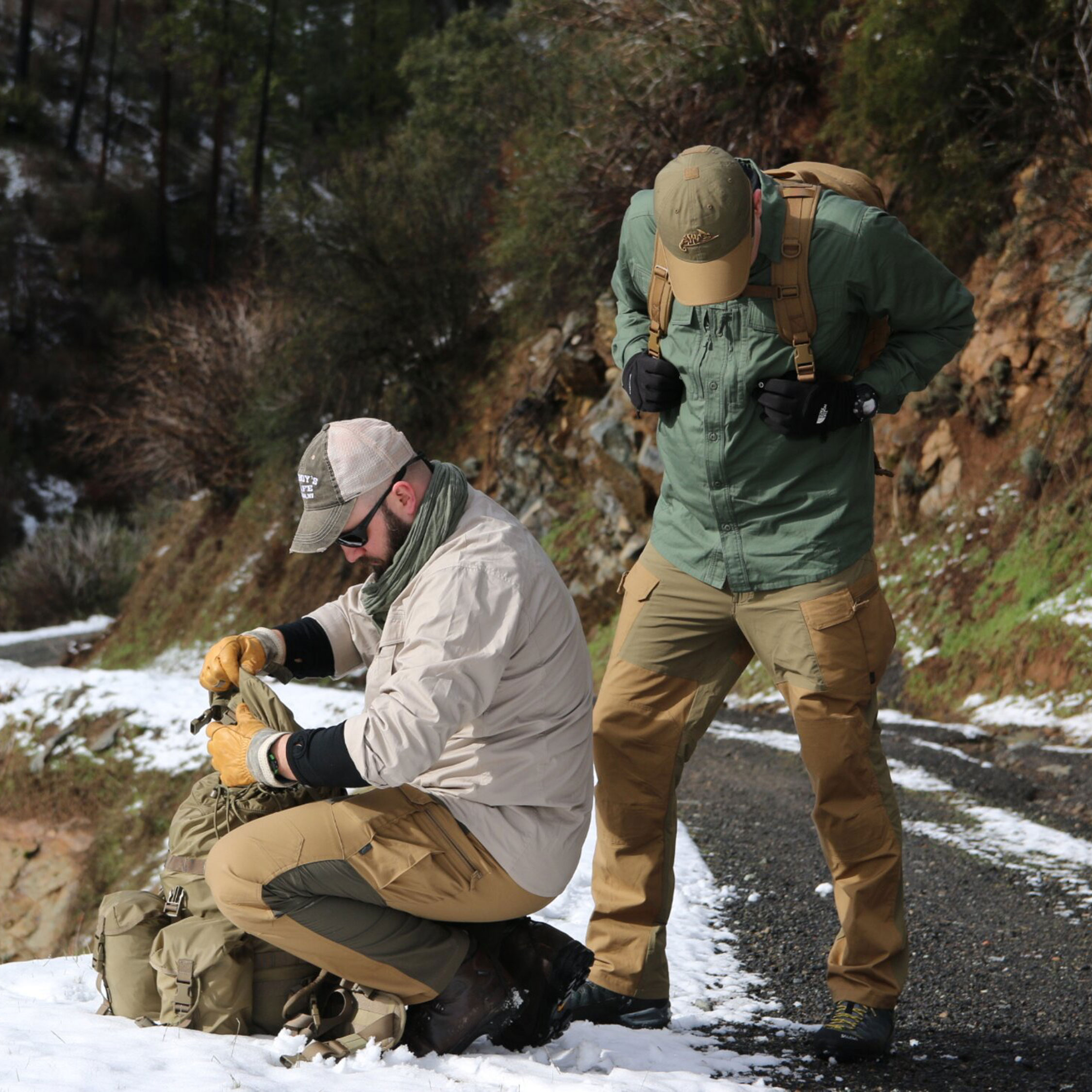 Czapka z daszkiem Helikon-Tex Logo Cap PolyCotton Rip-Stop - Adaptive Green/Coyote