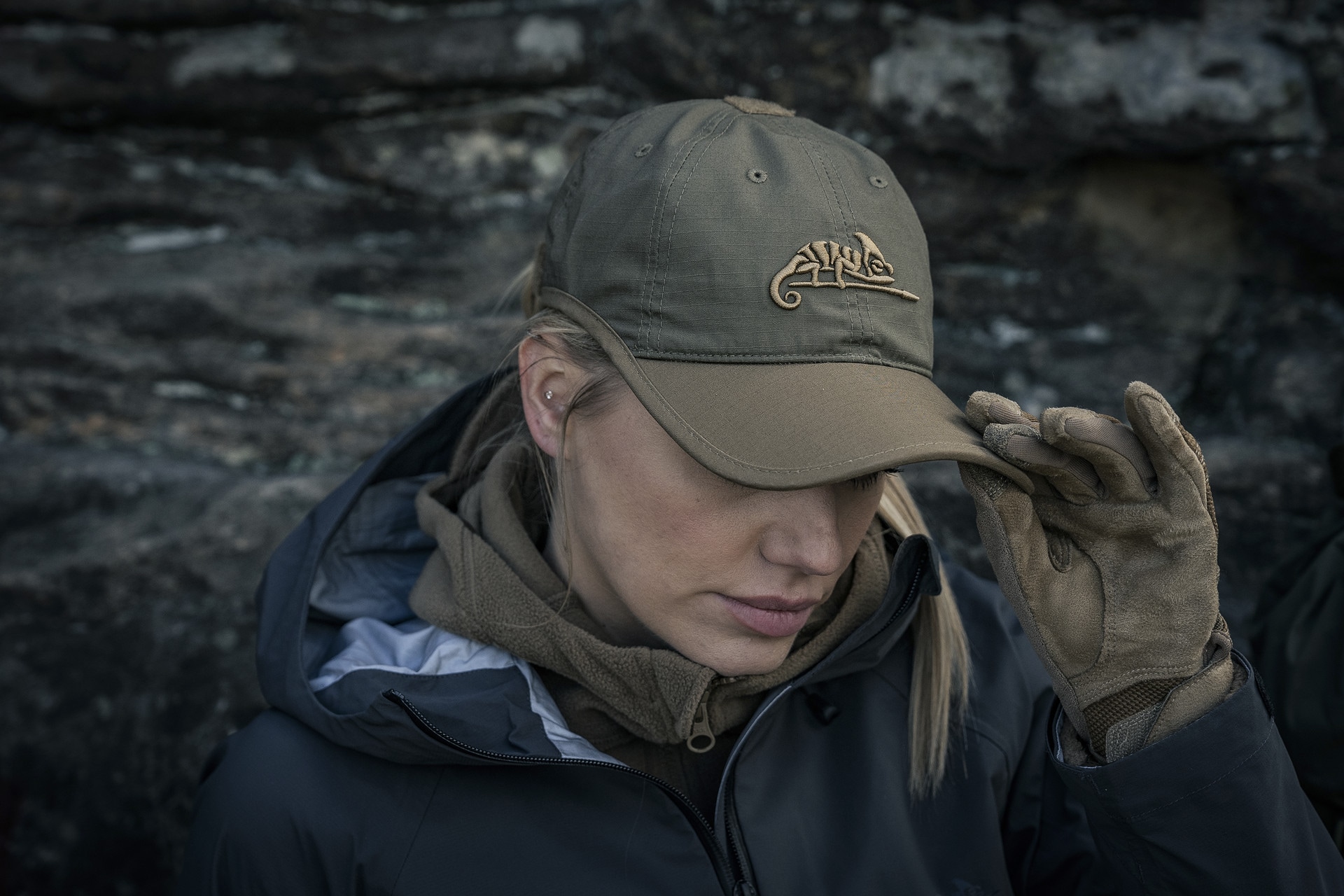 Czapka z daszkiem Helikon-Tex Logo Cap PolyCotton Rip-Stop - Adaptive Green/Coyote