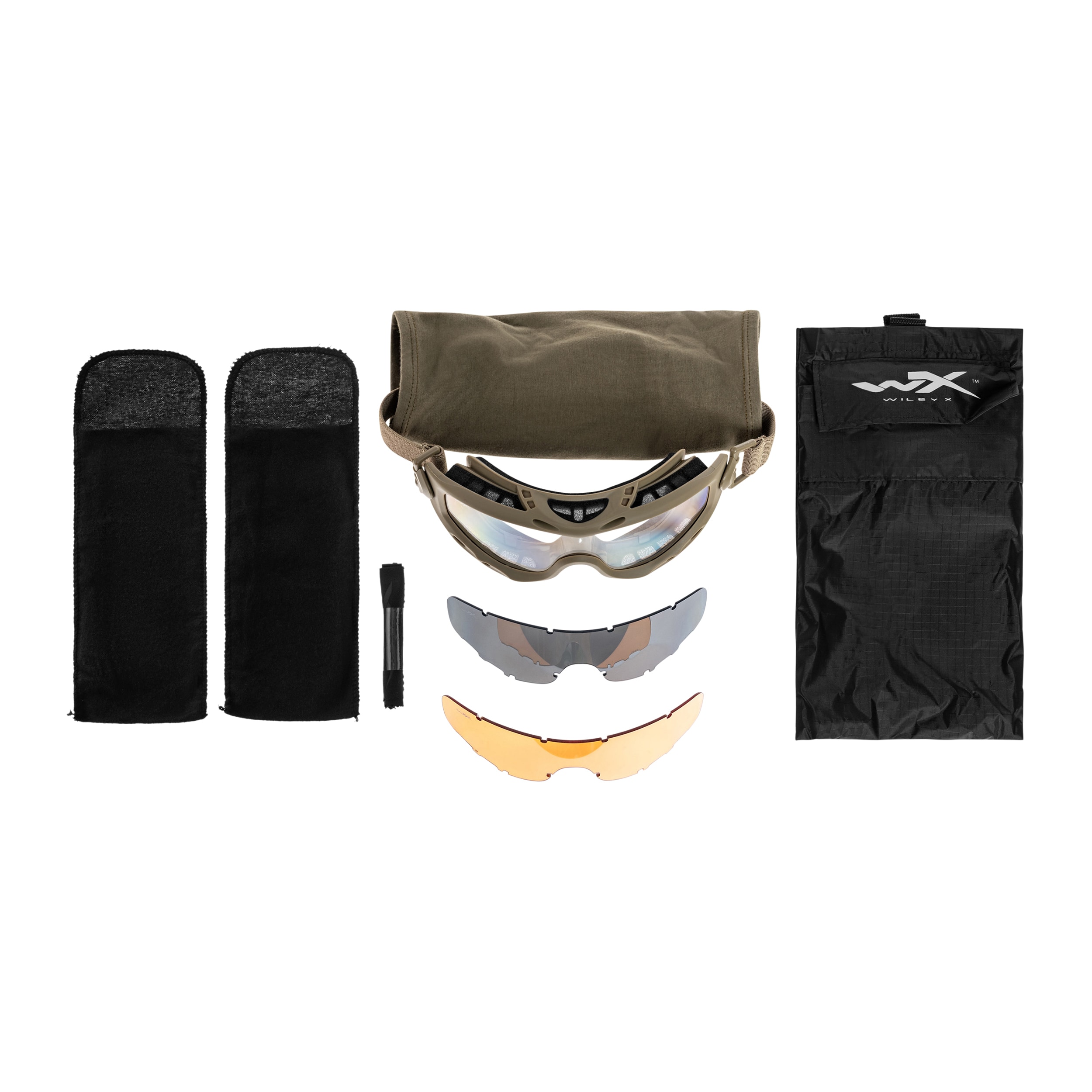 Gogle Wiley X SPEAR Set 3in1 - Matte Tan