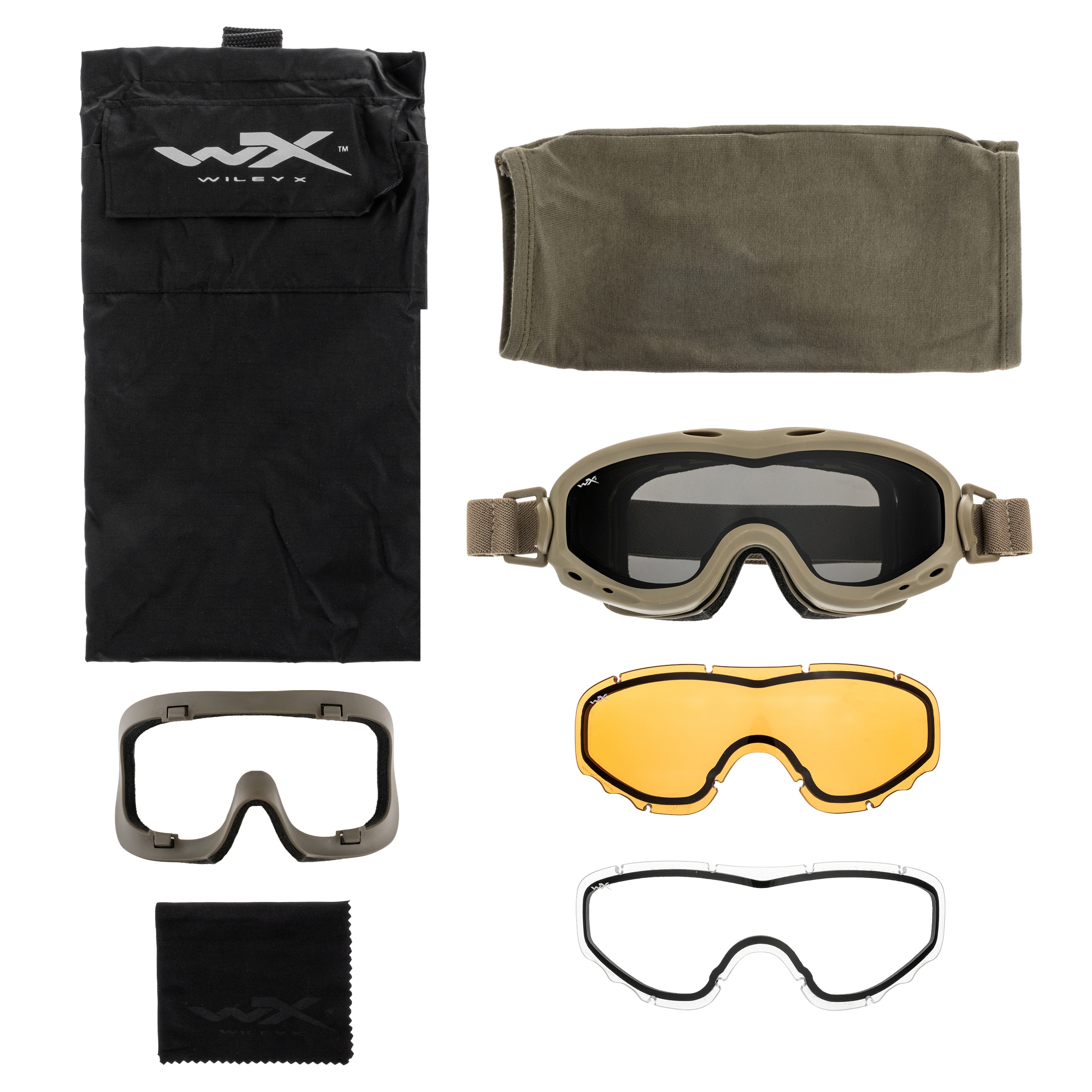 Gogle Wiley X Spear Dual Lens Set 3in1 - Matte Tan