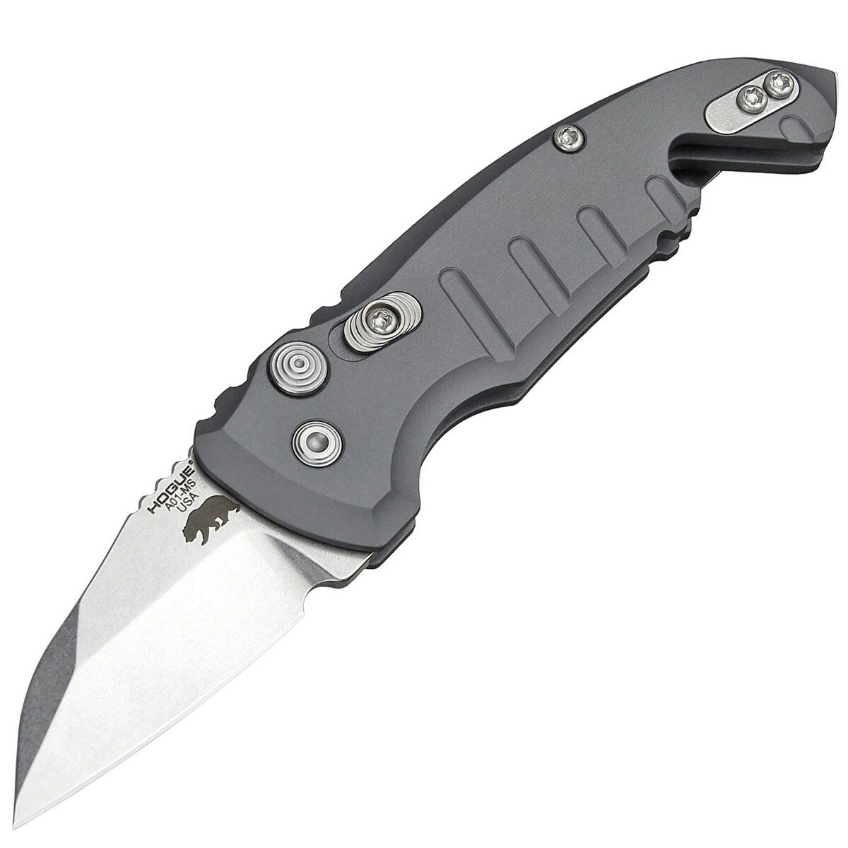 Nóż sprężynowy Hogue A01 Microswitch Compact Wharncliffe - Grey