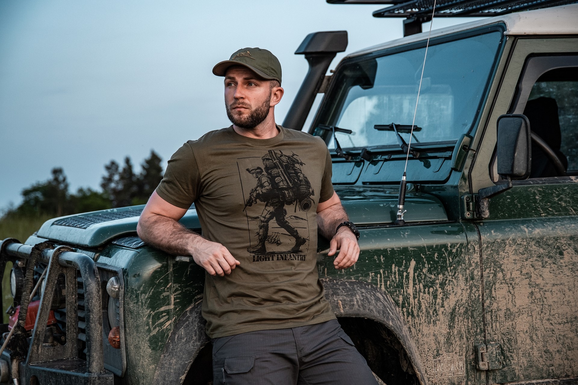Бейсболка Helikon Logo Cap PolyCotton Rip-Stop -  Olive Green/Adaptive Green